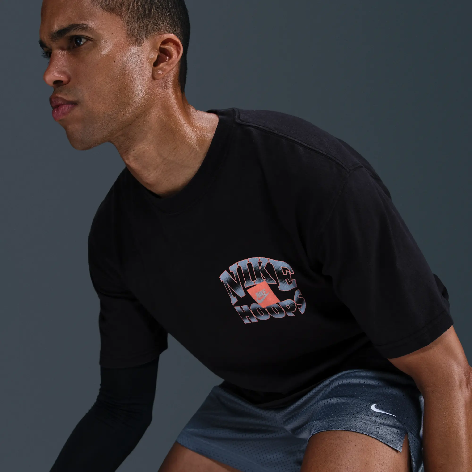 Nike Men's Max90 Basketball T-Shirt - Black - Cotton