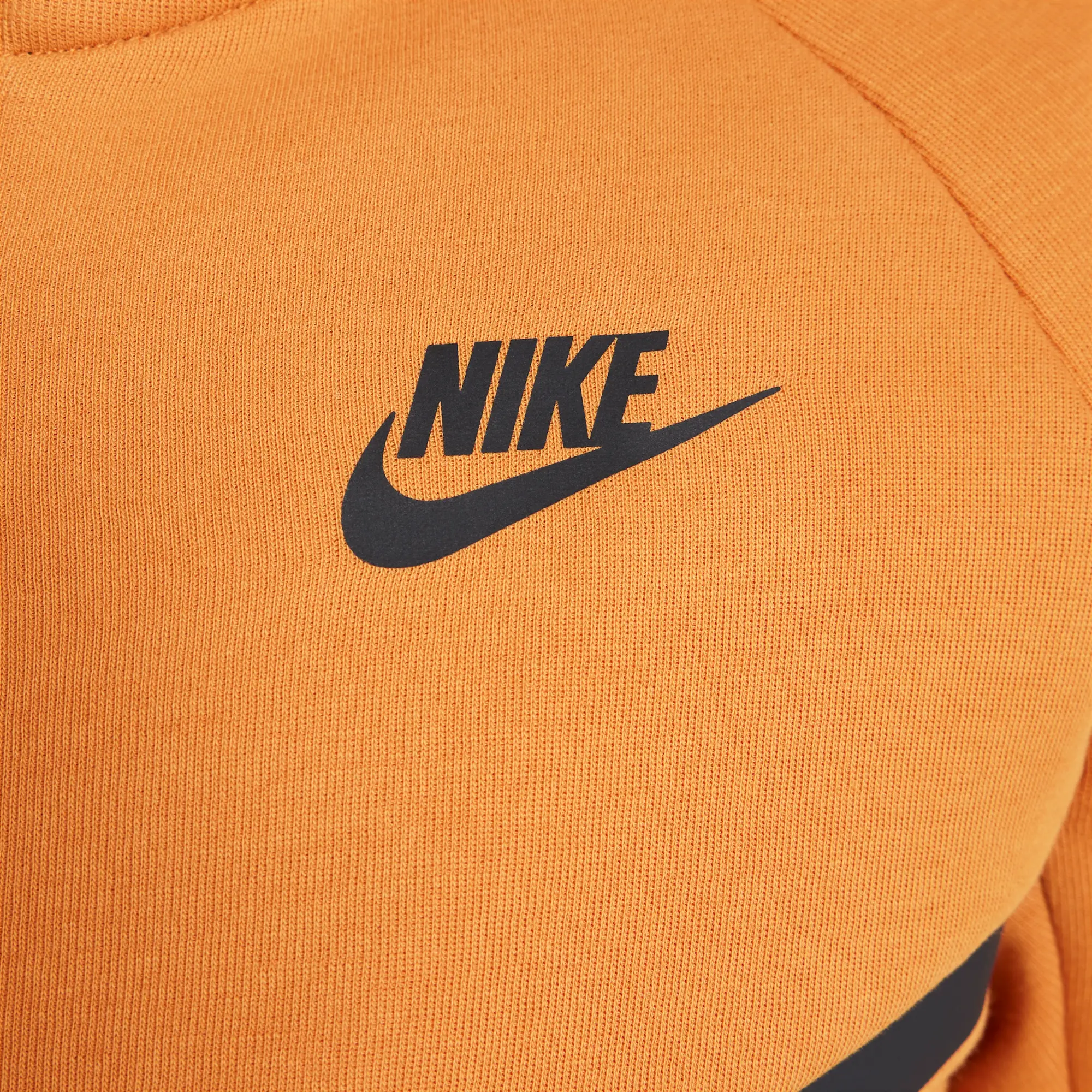 Nike Sportswear Tech Fleece Older Kids' Full-Zip Hoodie - Orange - Cotton/Polyester