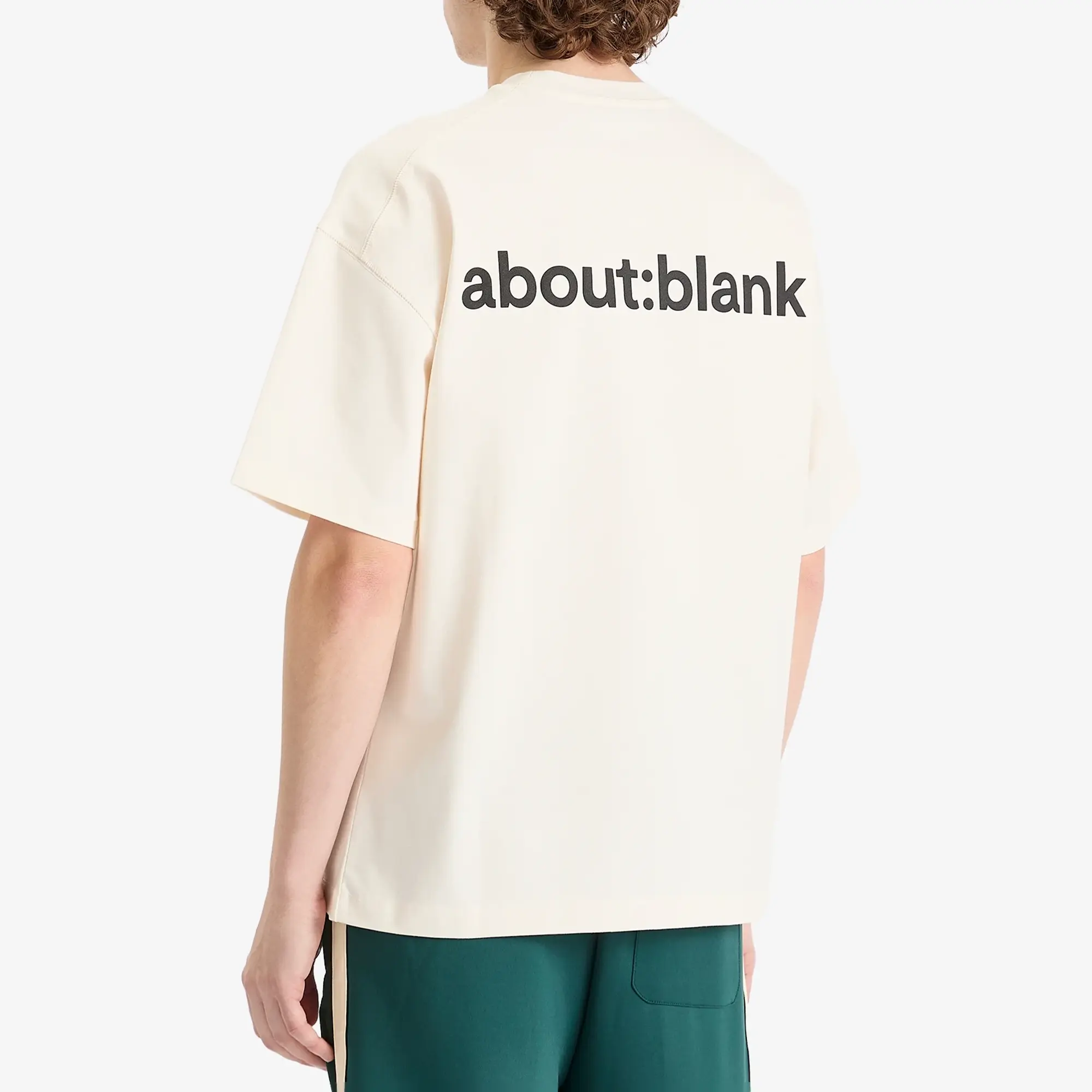 about:blank Men's Reverse T-Shirt Oat/Black