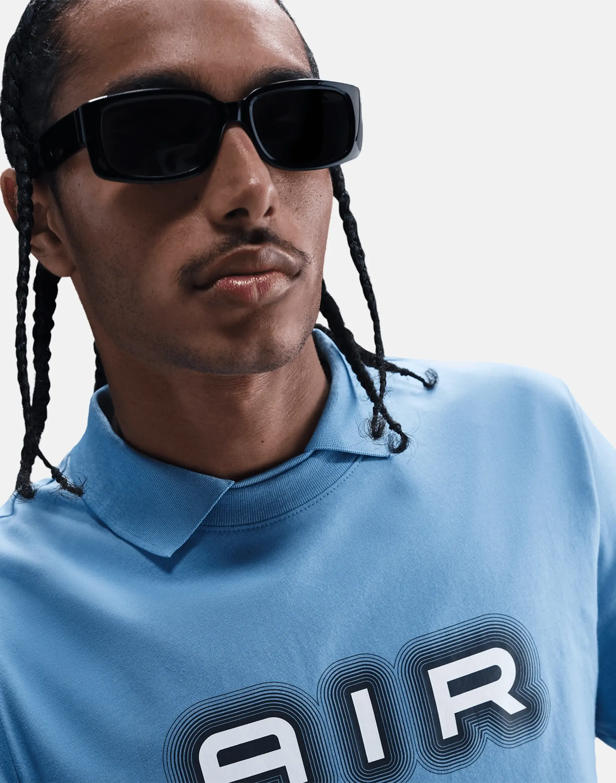 Men's Nike Swoosh Air Graphic T-Shirt in Blue 