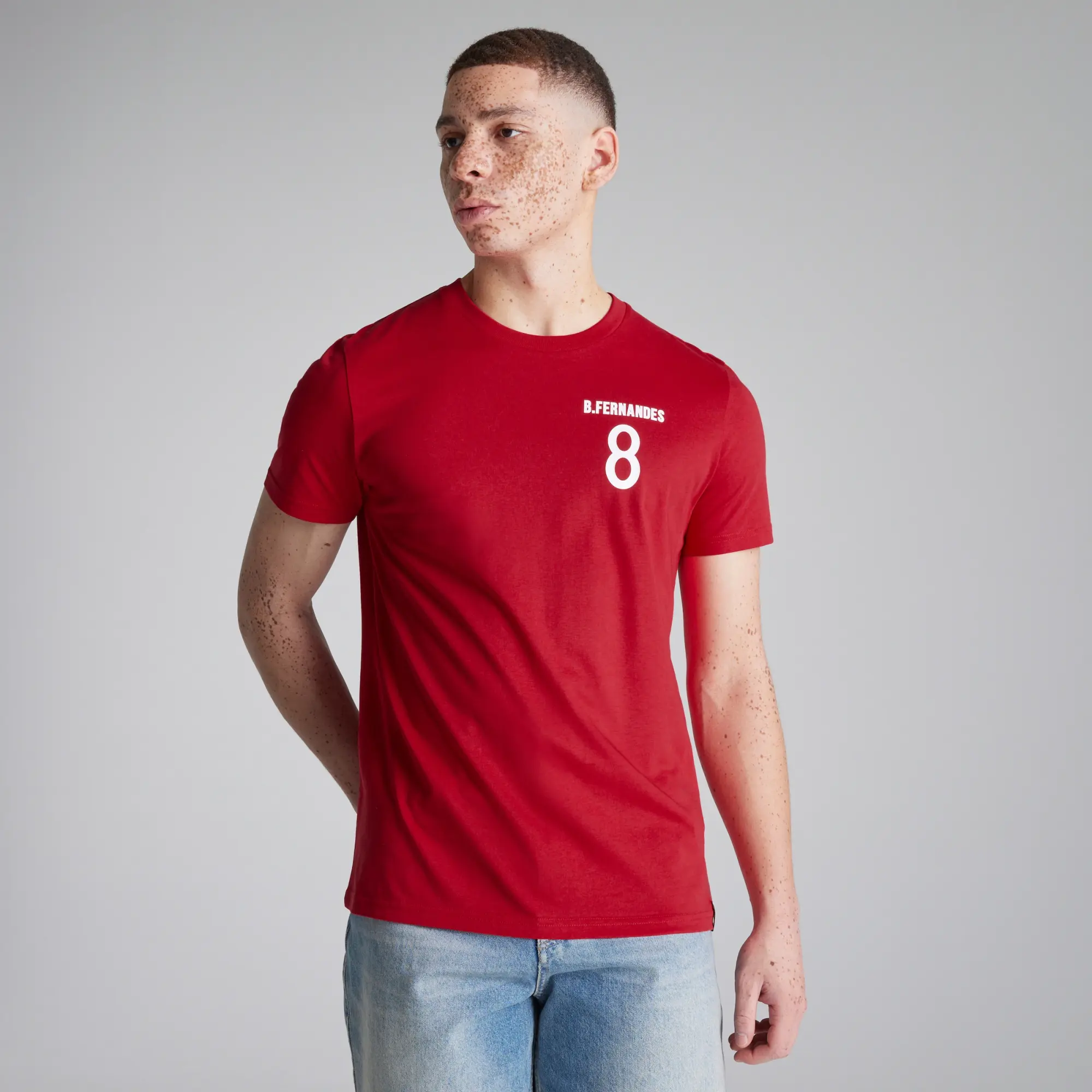 Manchester United Fernandes 8 T-Shirt Red
