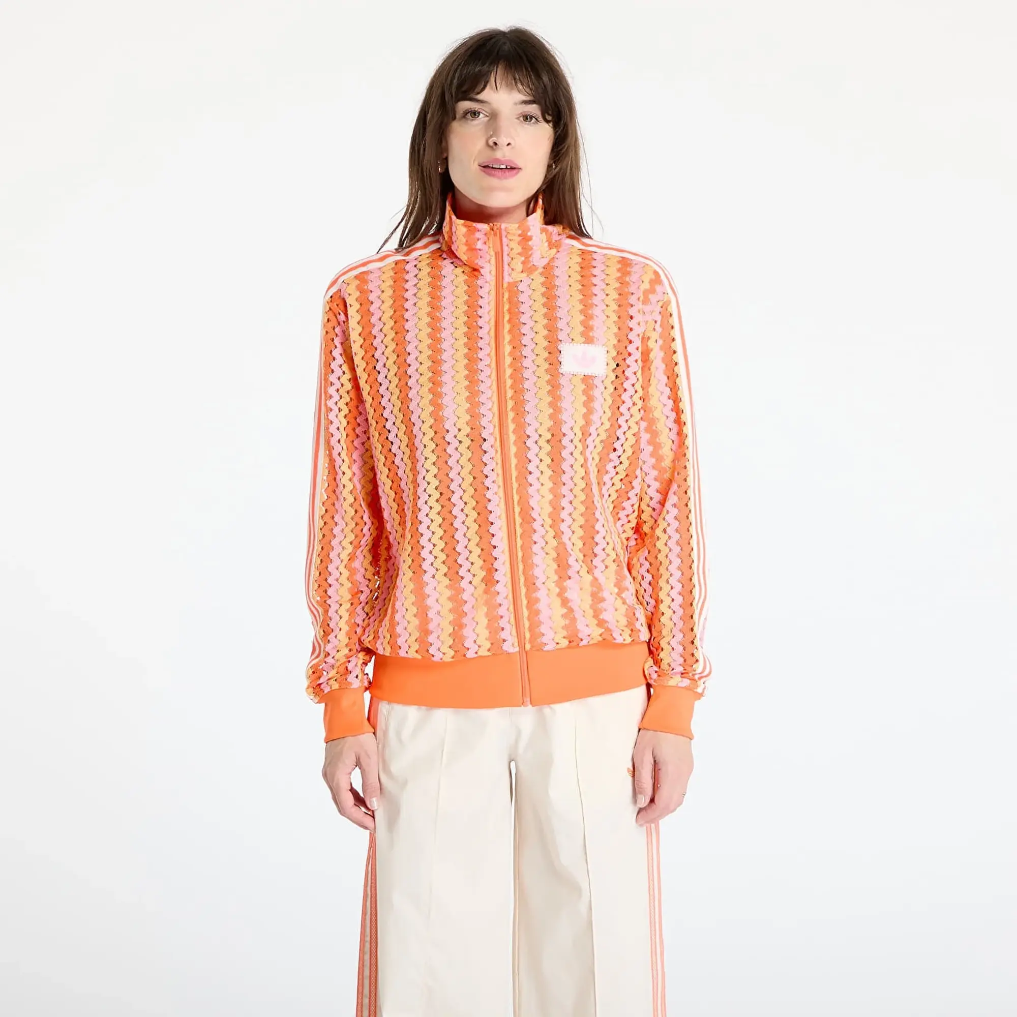 Sweatshirt Adidas Originals Summer Glow Firebird Track Top Semi Lucid Fuchsia/ Hazy Orange/ Semi Solar Orange M