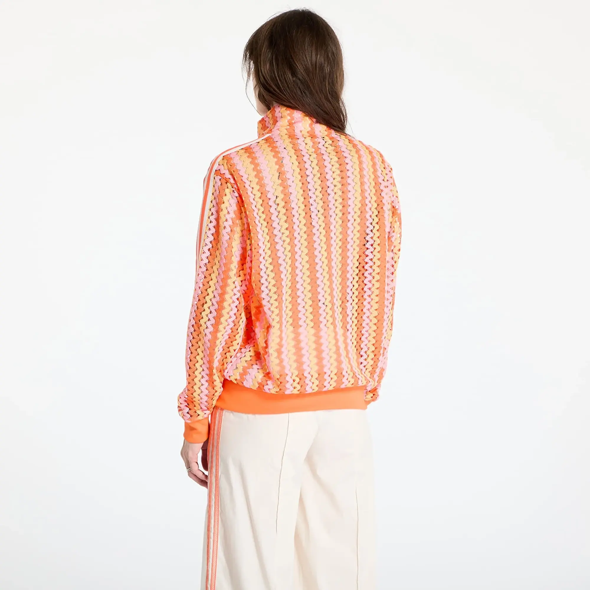 Sweatshirt Adidas Originals Summer Glow Firebird Track Top Semi Lucid Fuchsia/ Hazy Orange/ Semi Solar Orange M