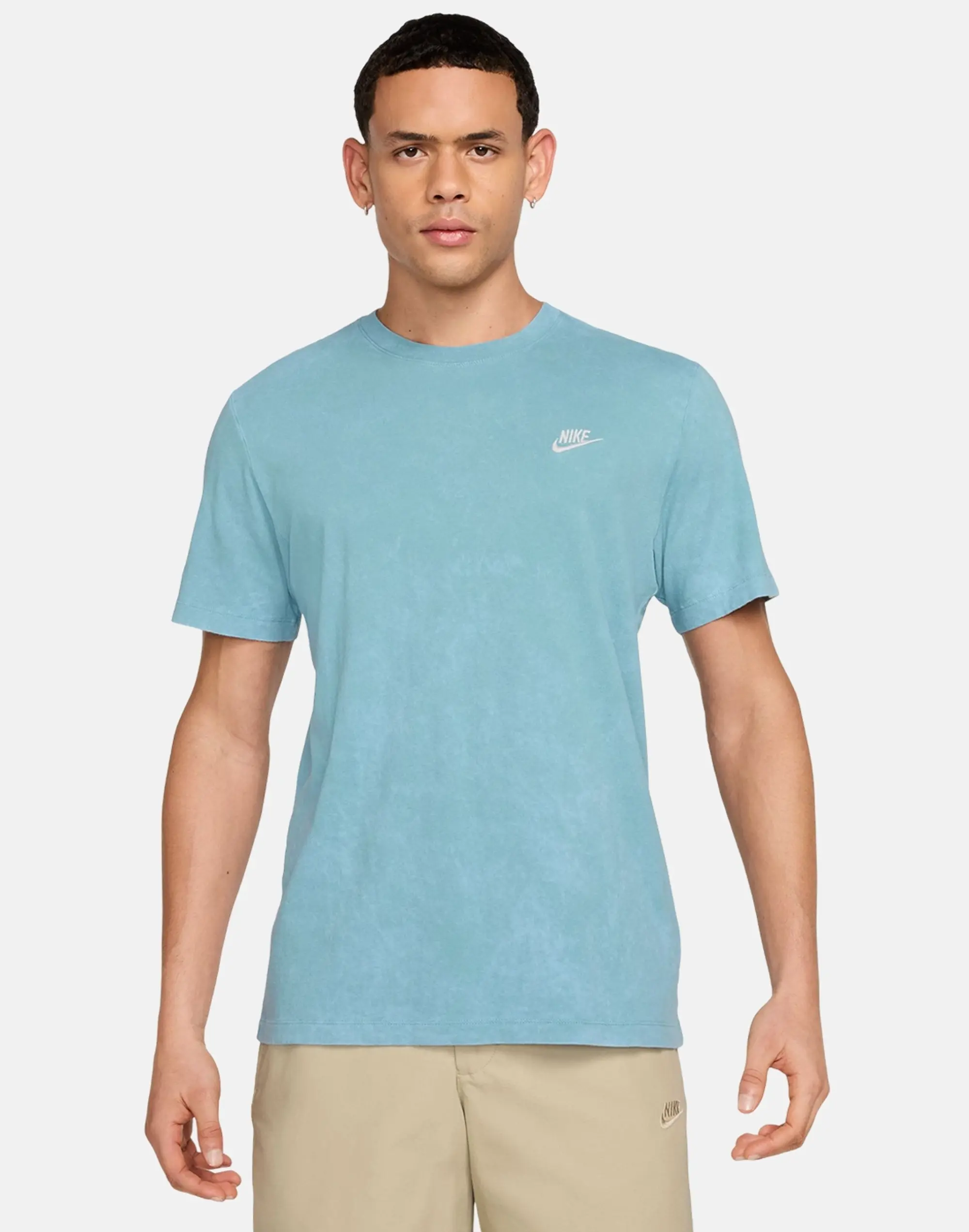 Men's Nike Club Wash T-Shirt in Blue 