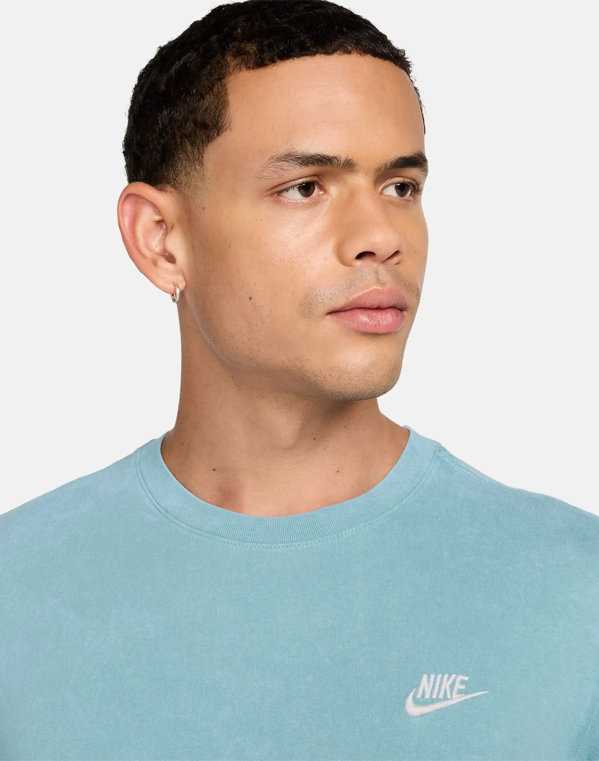 Men's Nike Club Wash T-Shirt in Blue 