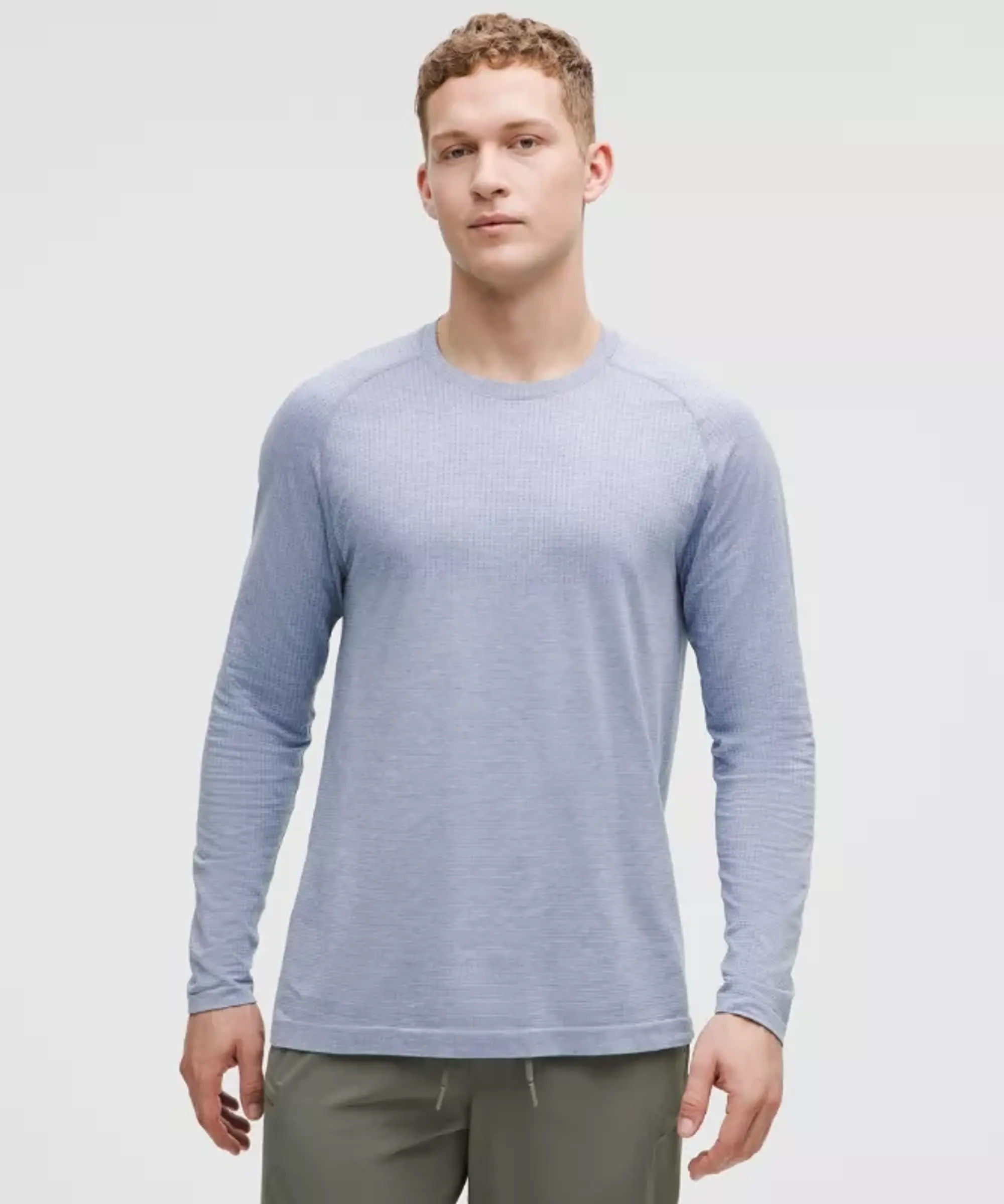 lululemon – Men's Metal Vent Tech Long-Sleeve Shirt – Color Blue – Size L