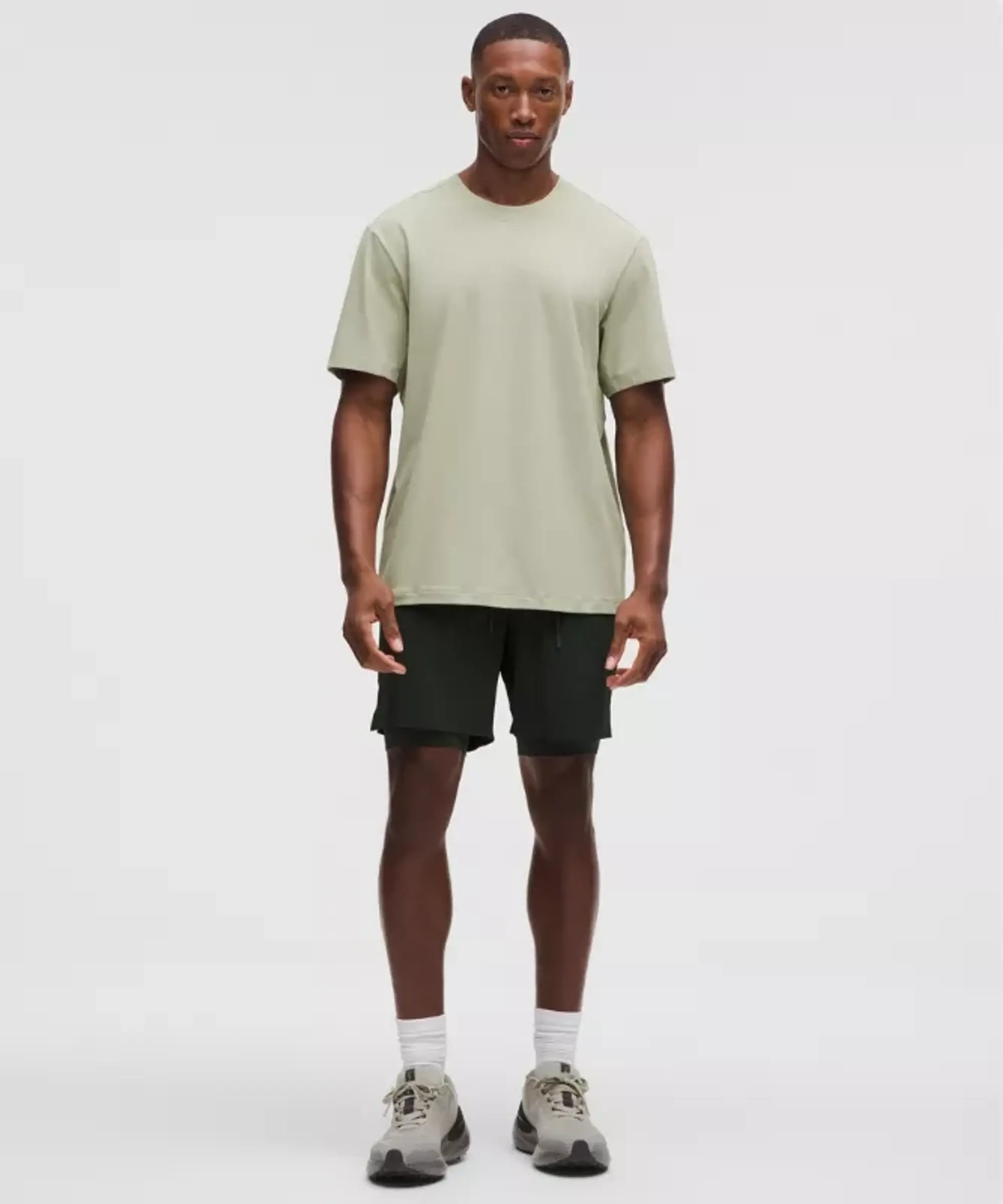 lululemon – Men's Zeroed In Short-Sleeve Shirt – Color Green/Pastel – Size L