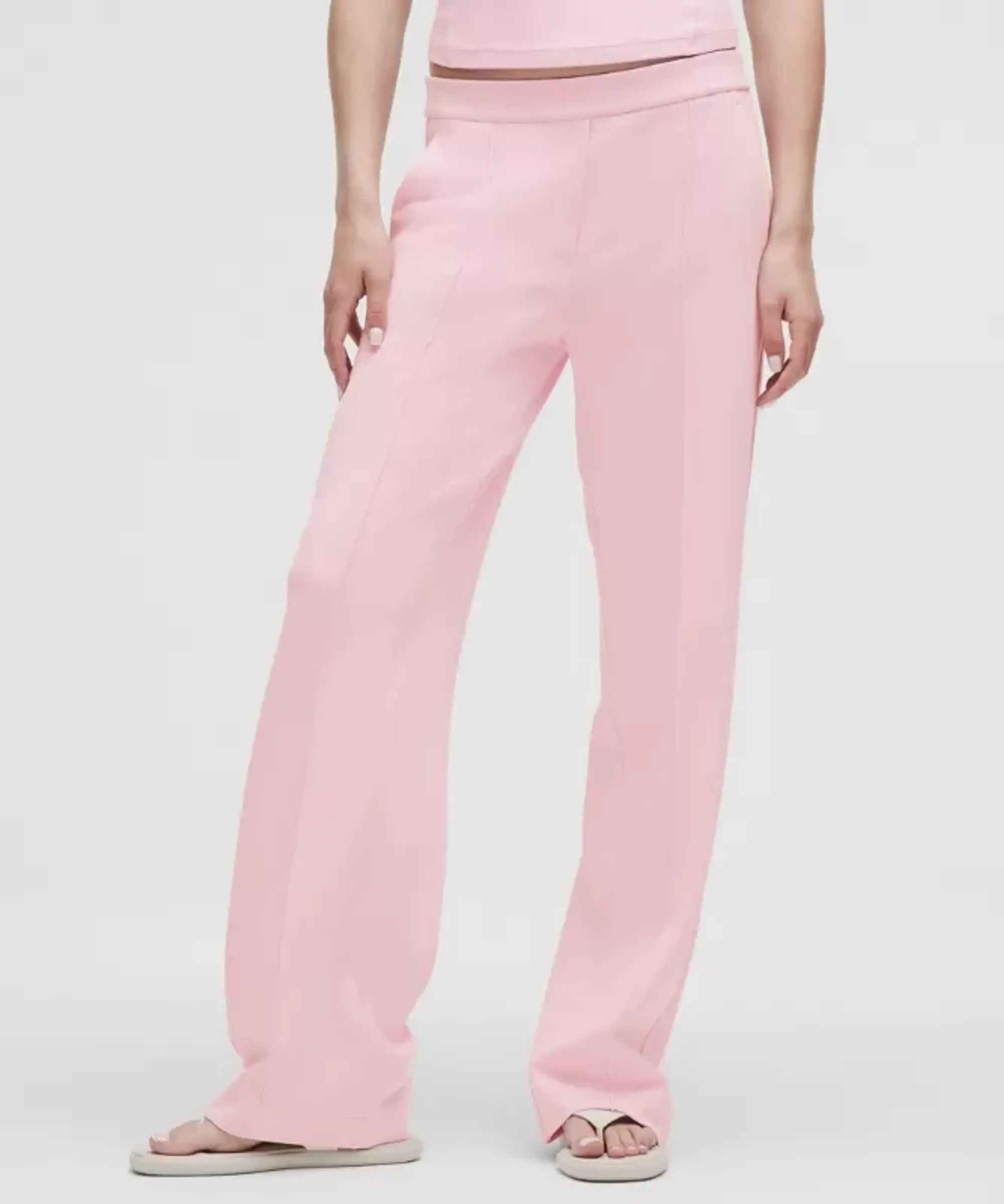 lululemon – Women's Softstreme Pintuck Mid-Rise Pants Regular – Color Pink – Size L