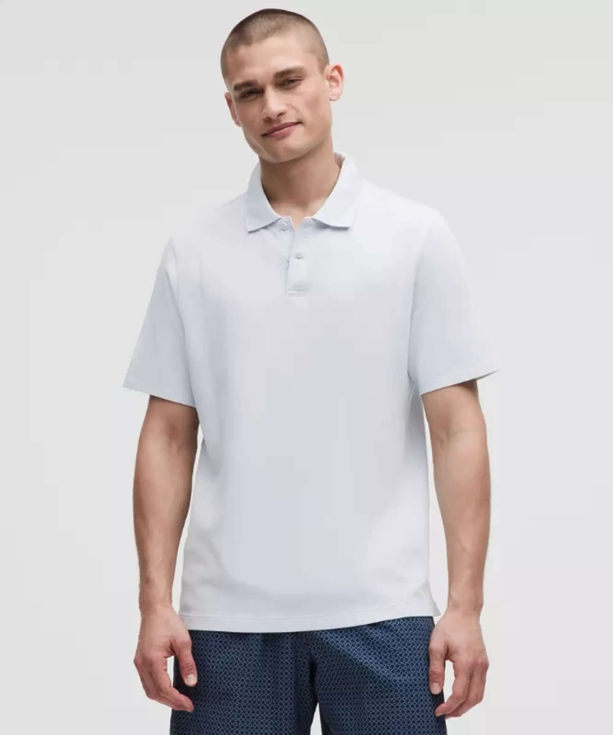 lululemon – Men's Pique Short-Sleeve Polo Shirt – Color Blue – Size L