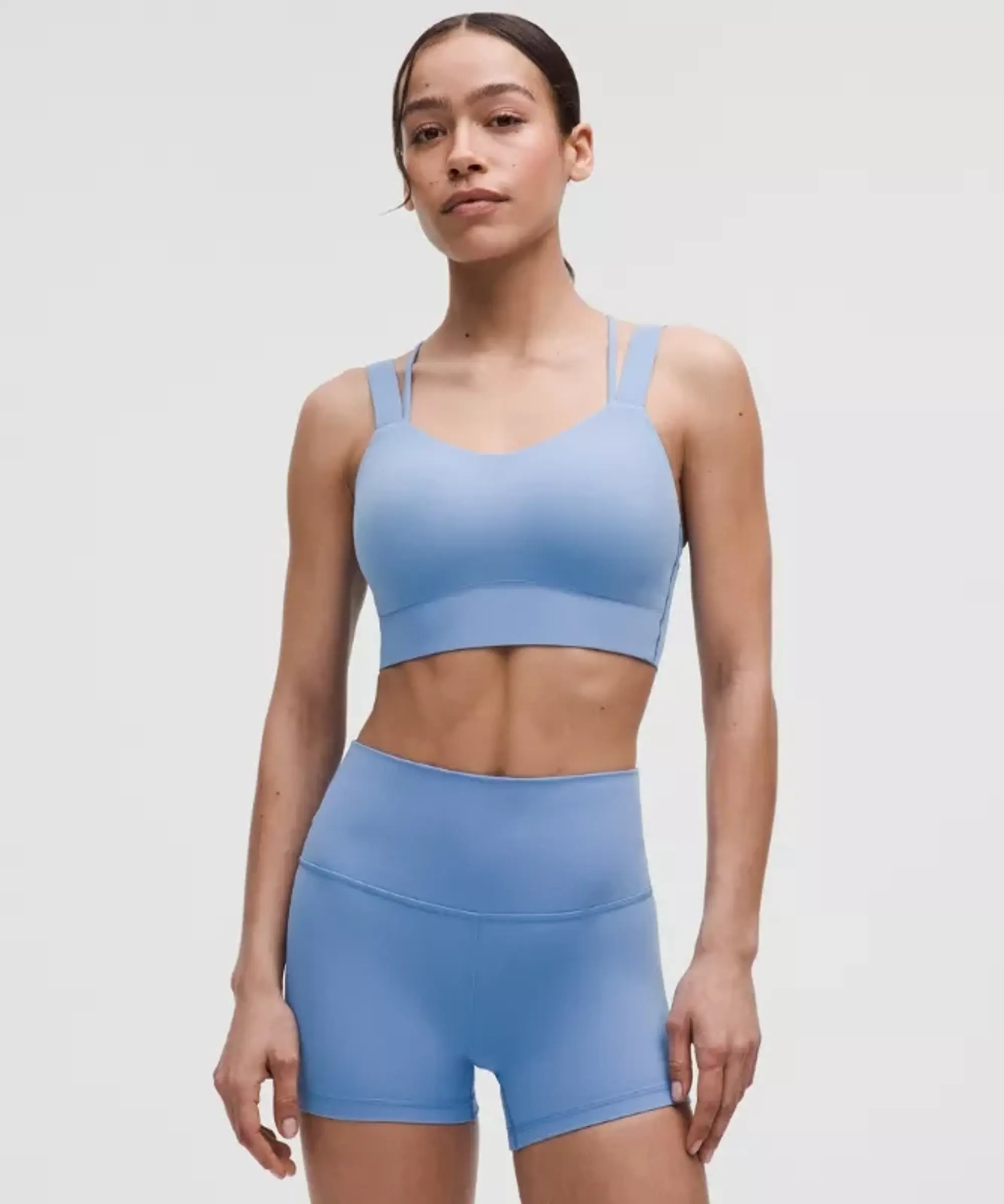 lululemon – Women's Like a Cloud Longline Sports Bra Light Support, D/DD Cup – Color Blue – Size 10