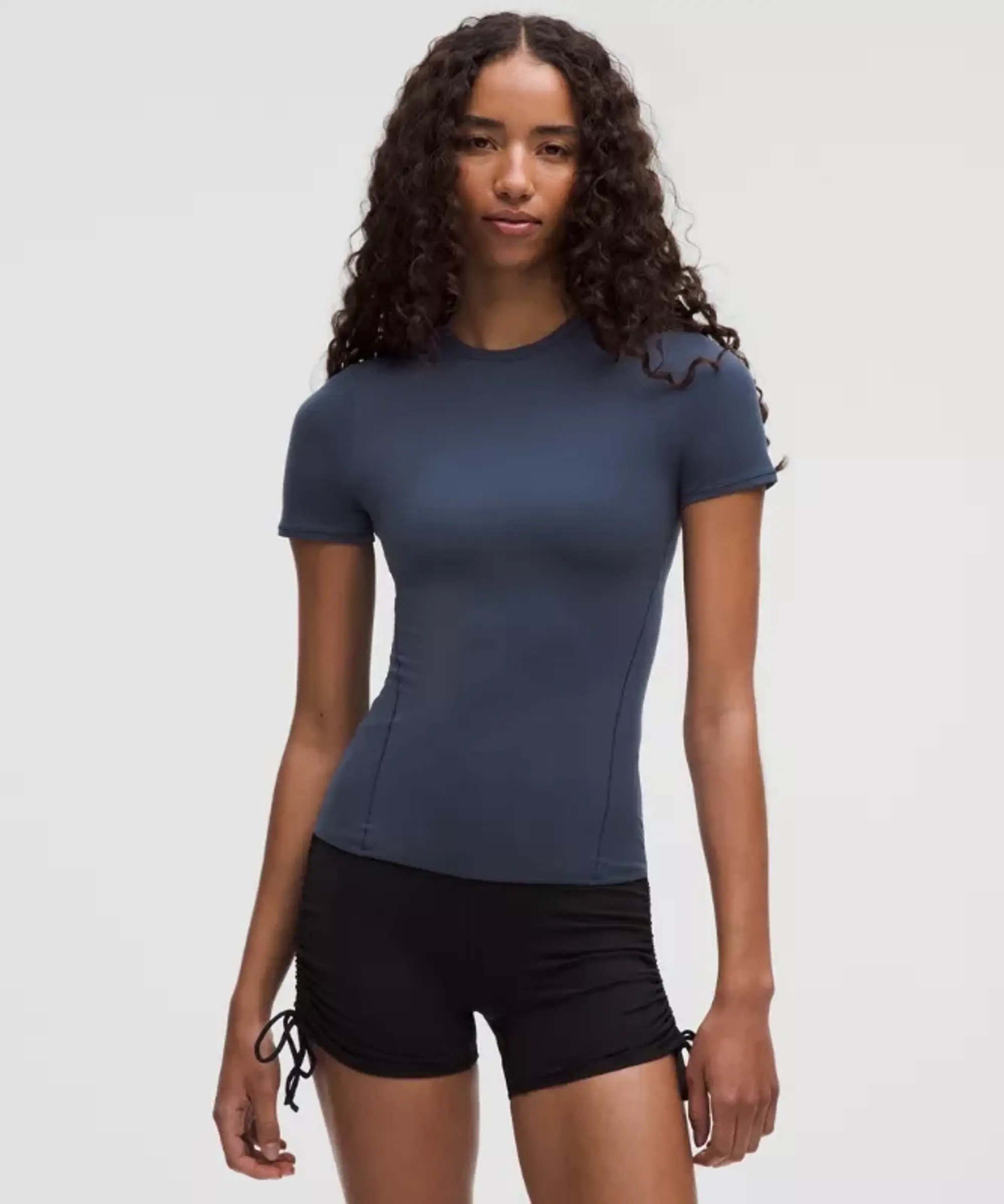 lululemon – Women's Wundermost Ultra-Soft Nulu Hip-Length Crewneck Shirt – Color Blue – Size L