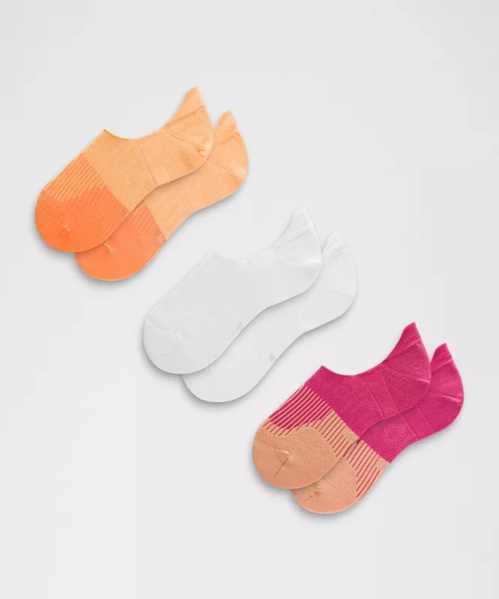 lululemon – Women's Power Stride No-Show Socks with Active Grip 3 Pack – Color White – Size L