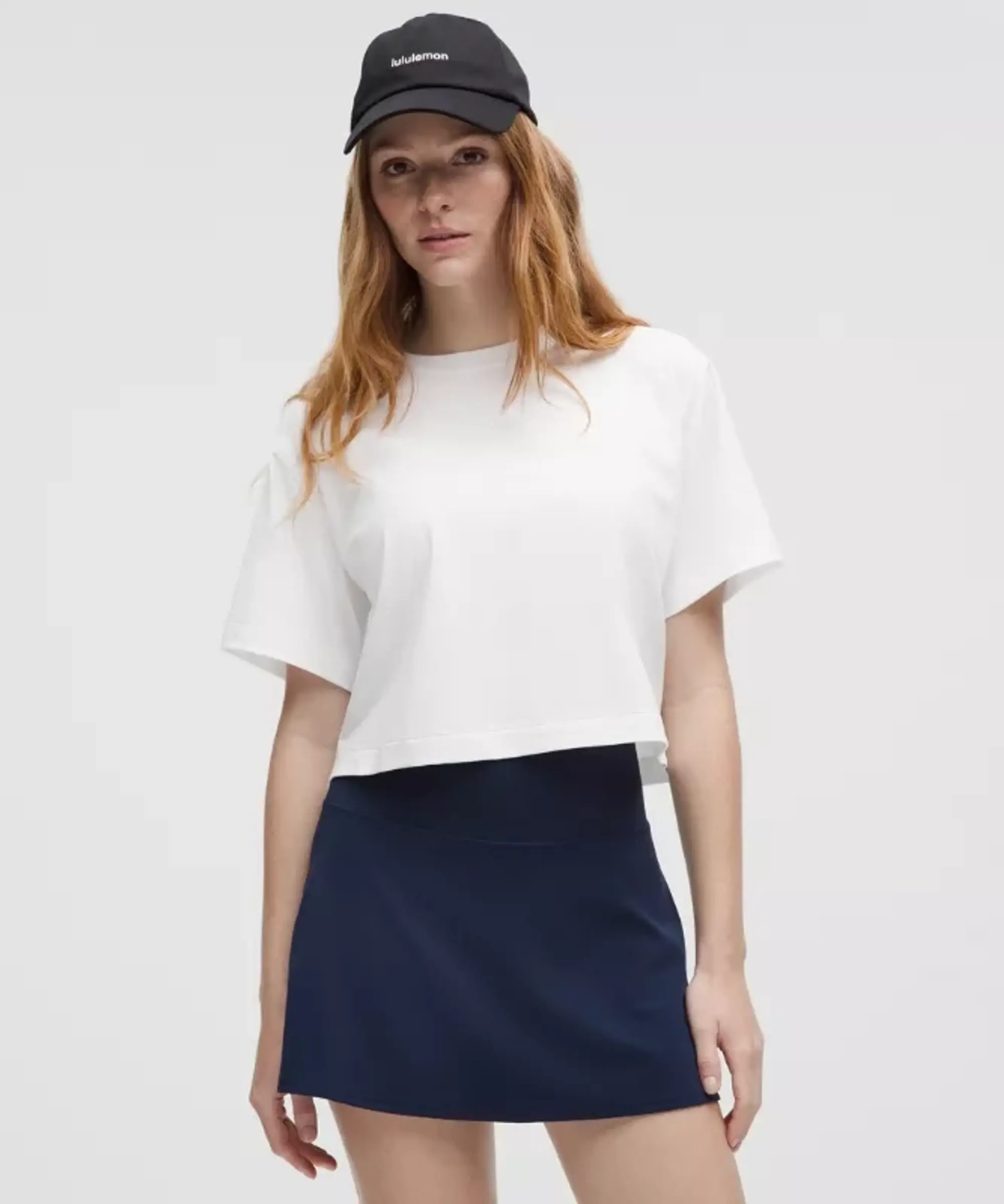 lululemon – Women's All Yours Organic Cropped T-Shirt – Color White – Size L