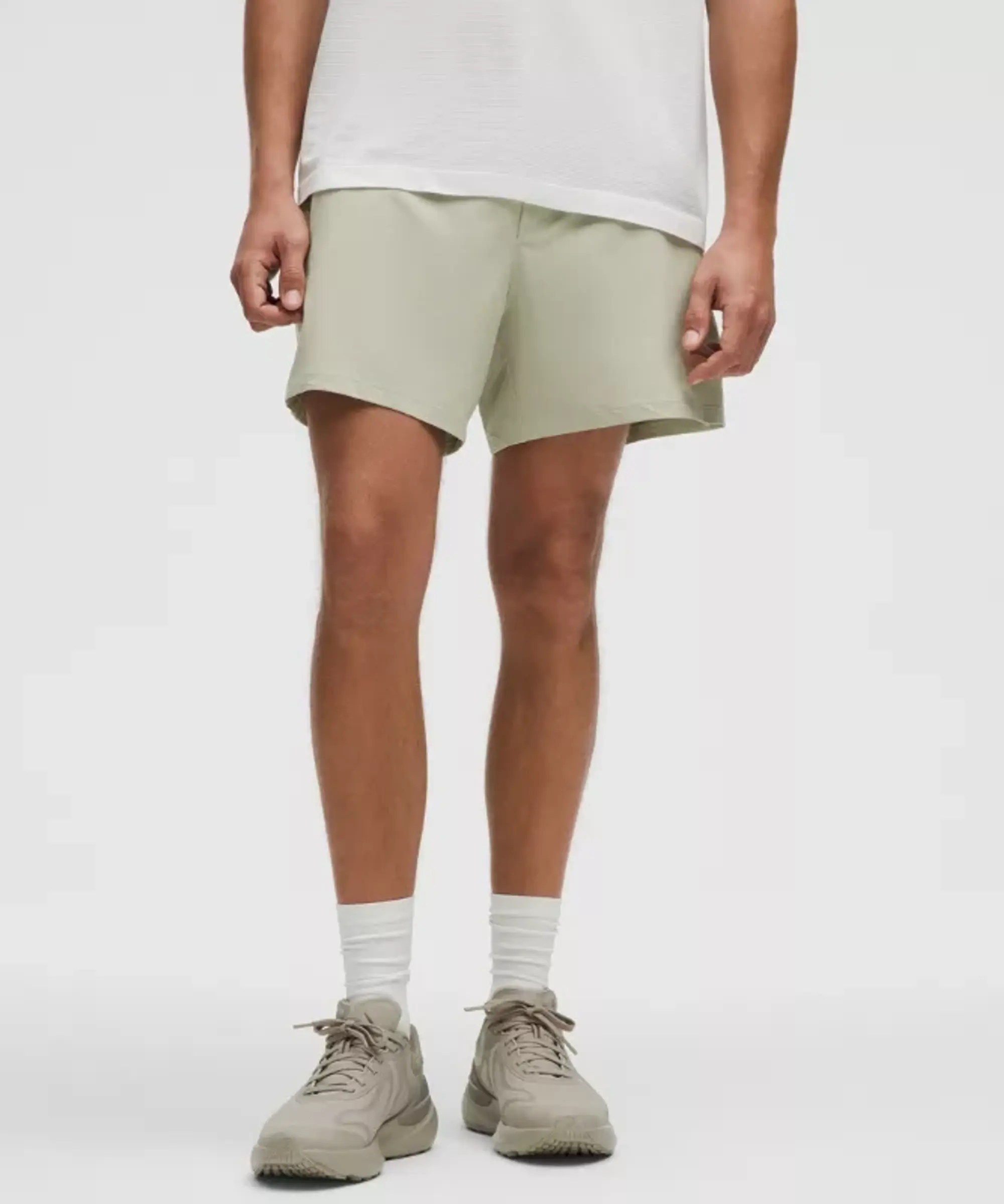 lululemon – Men's Pace Breaker Linerless Shorts – 5" – Color Green/Pastel – Size L