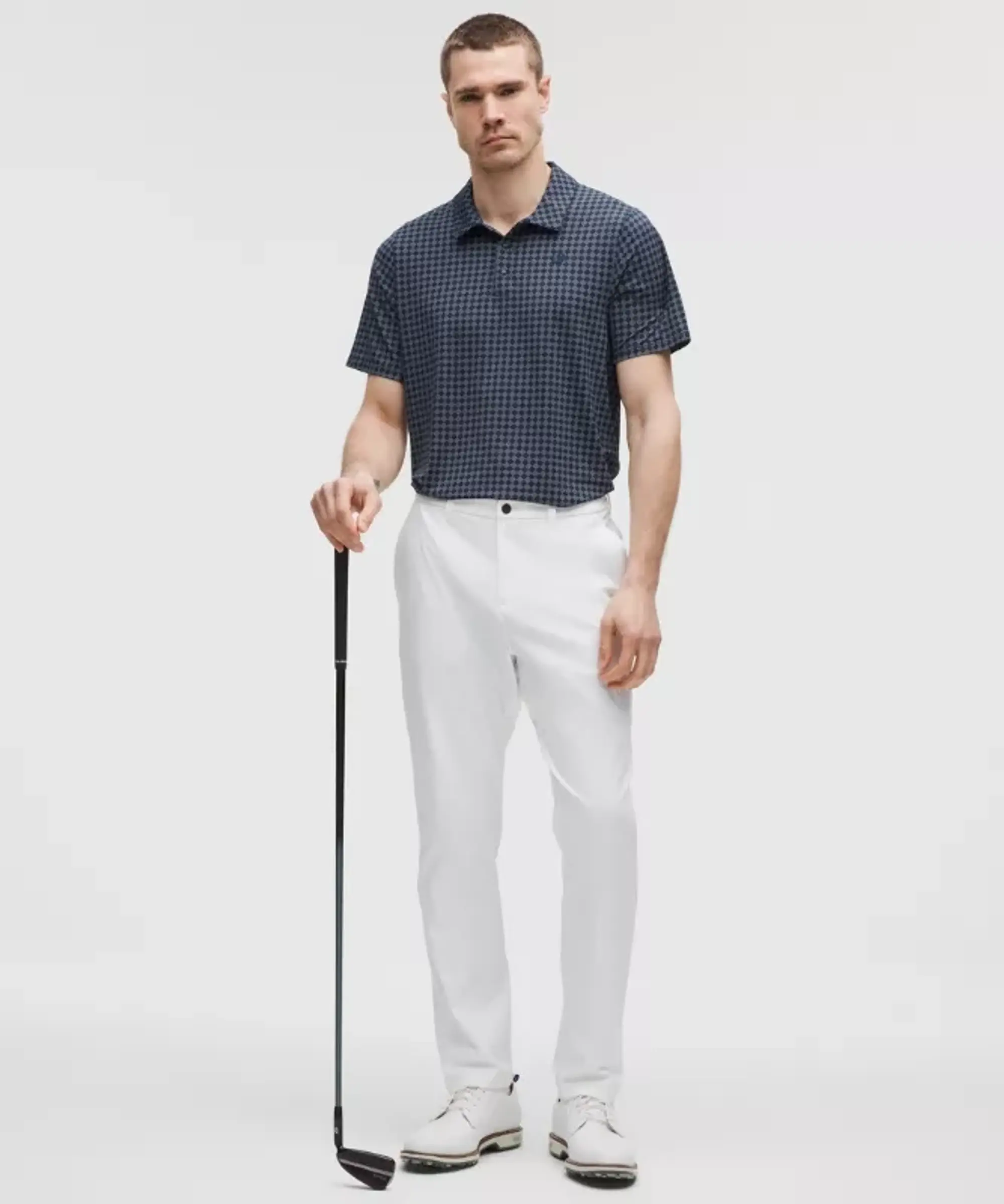 lululemon – Men's Logo Sport Polo Short-Sleeve Fit – Color Blue – Size L