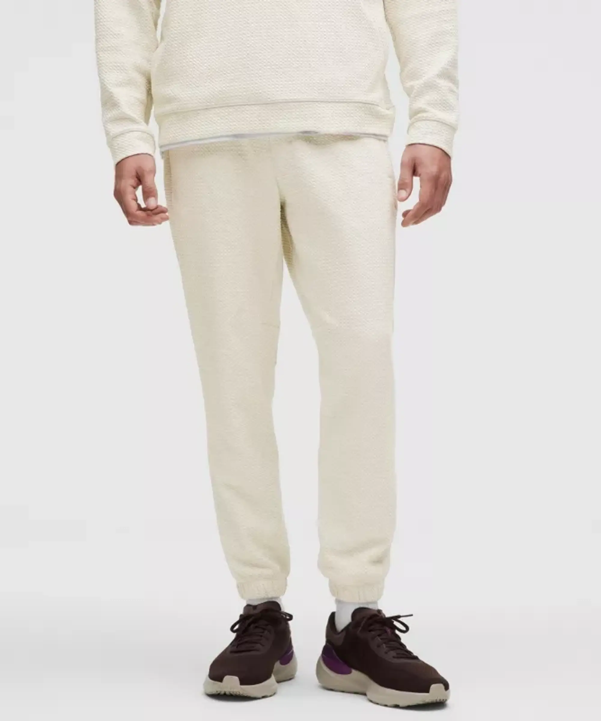 lululemon – Men's Textured Double-Knit Joggers Regular – Color Black/White – Size L