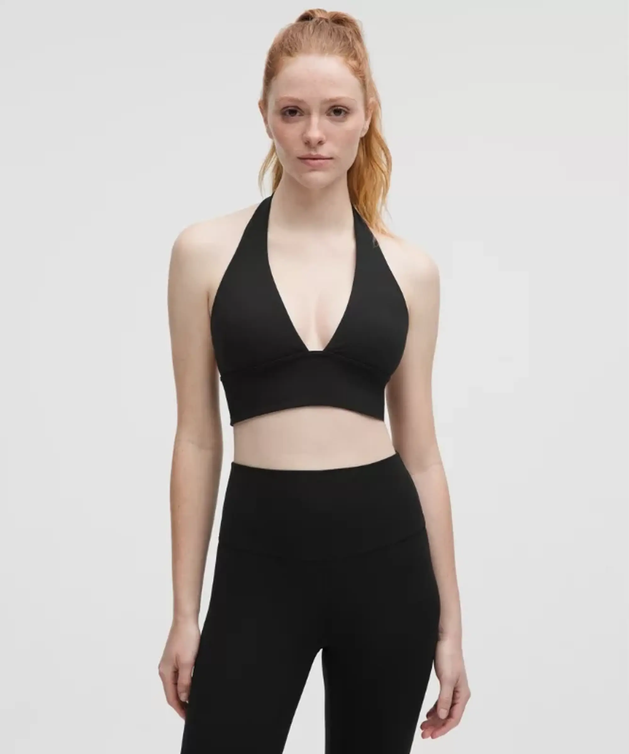 lululemon – Women's Align Halter Sports Bra Light Support, C/D Cup – Color Black – Size 10