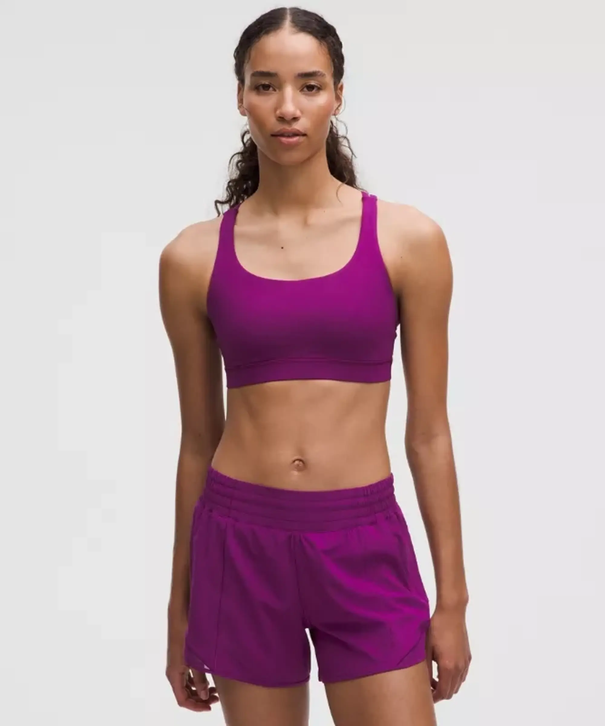 lululemon – Women's Energy Sports Bra Medium Support, B-D Cups – Color Purple – Size 10
