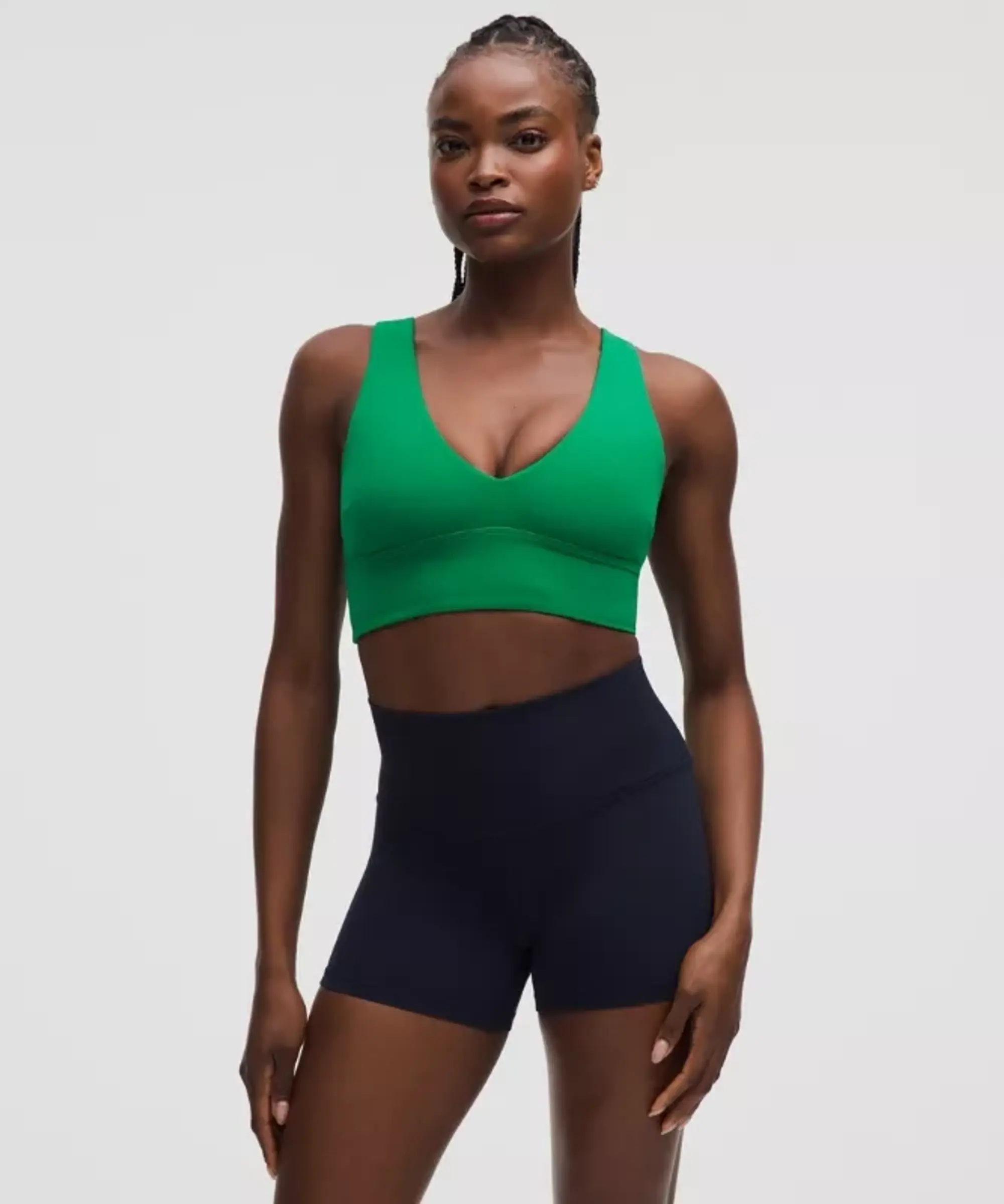 lululemon – Women's Align V-Neck Sports Bra Light Support, C/D Cup – Color Green – Size 10