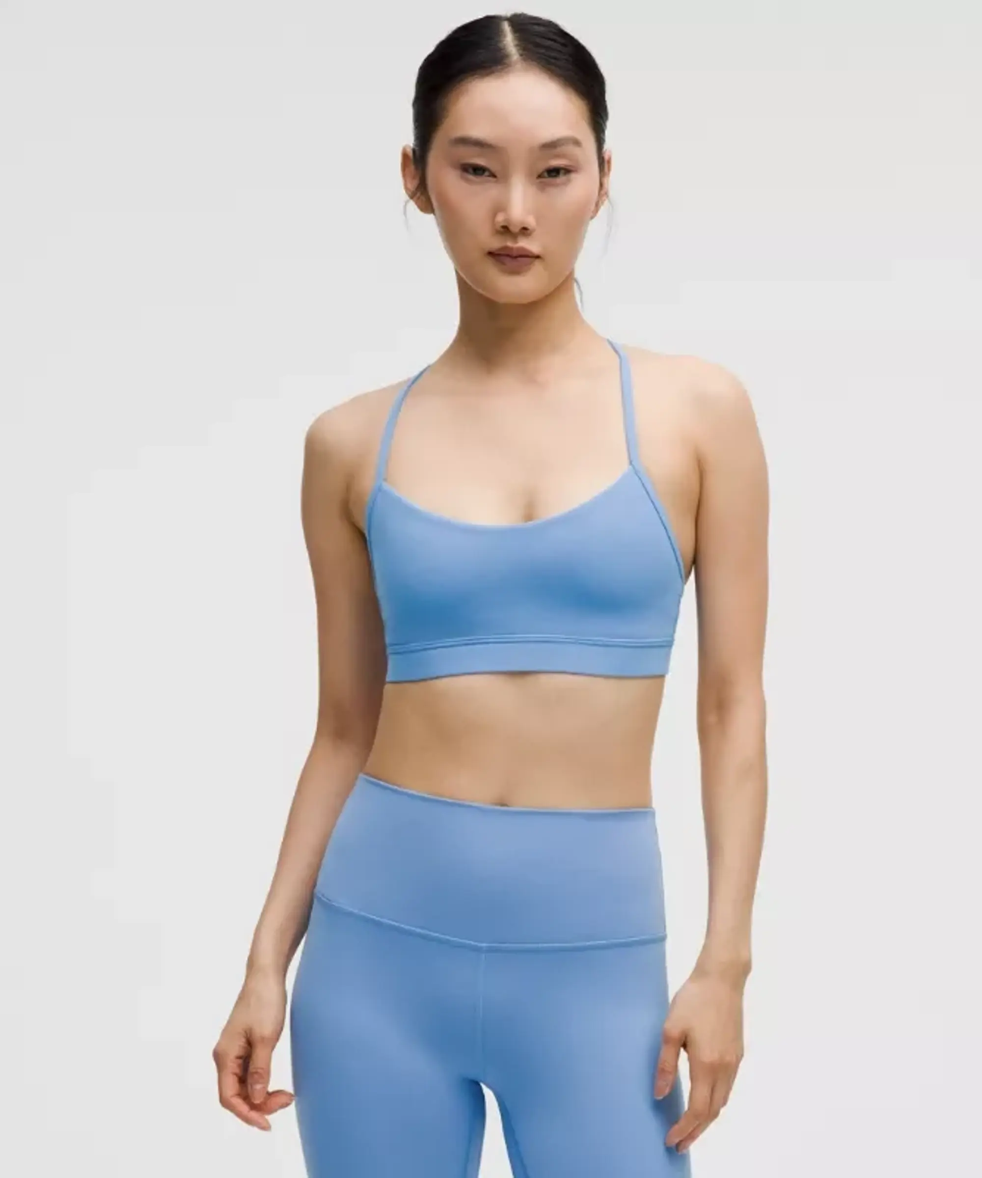 lululemon – Women's Flow Y Sports Bra Nulu Light Support, A-C Cups – Color Blue – Size 10