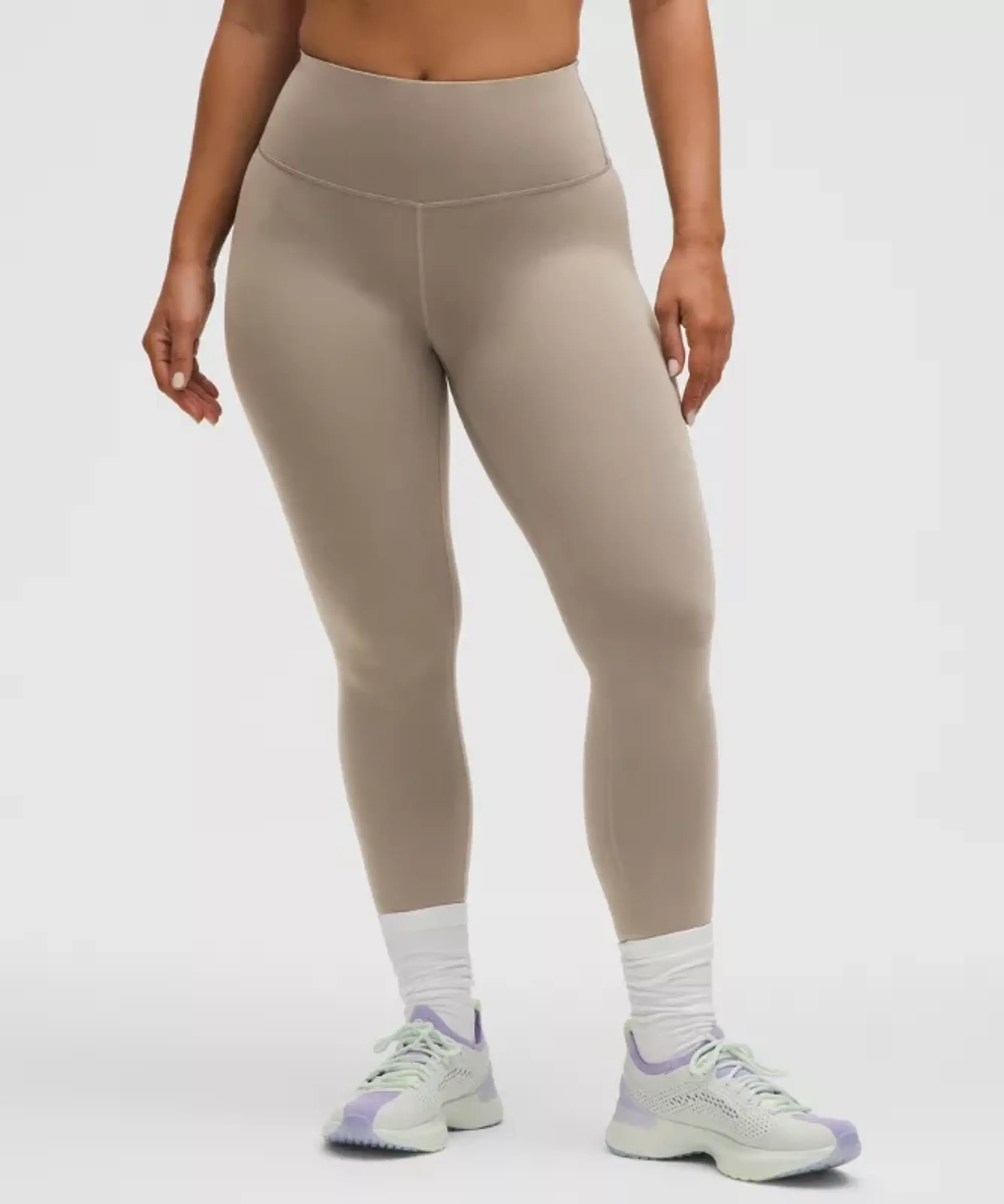 lululemon – Women's Wunder Train Contour Fit High-Rise Tight Leggings – 28" – Color Grey/Khaki – Size 0