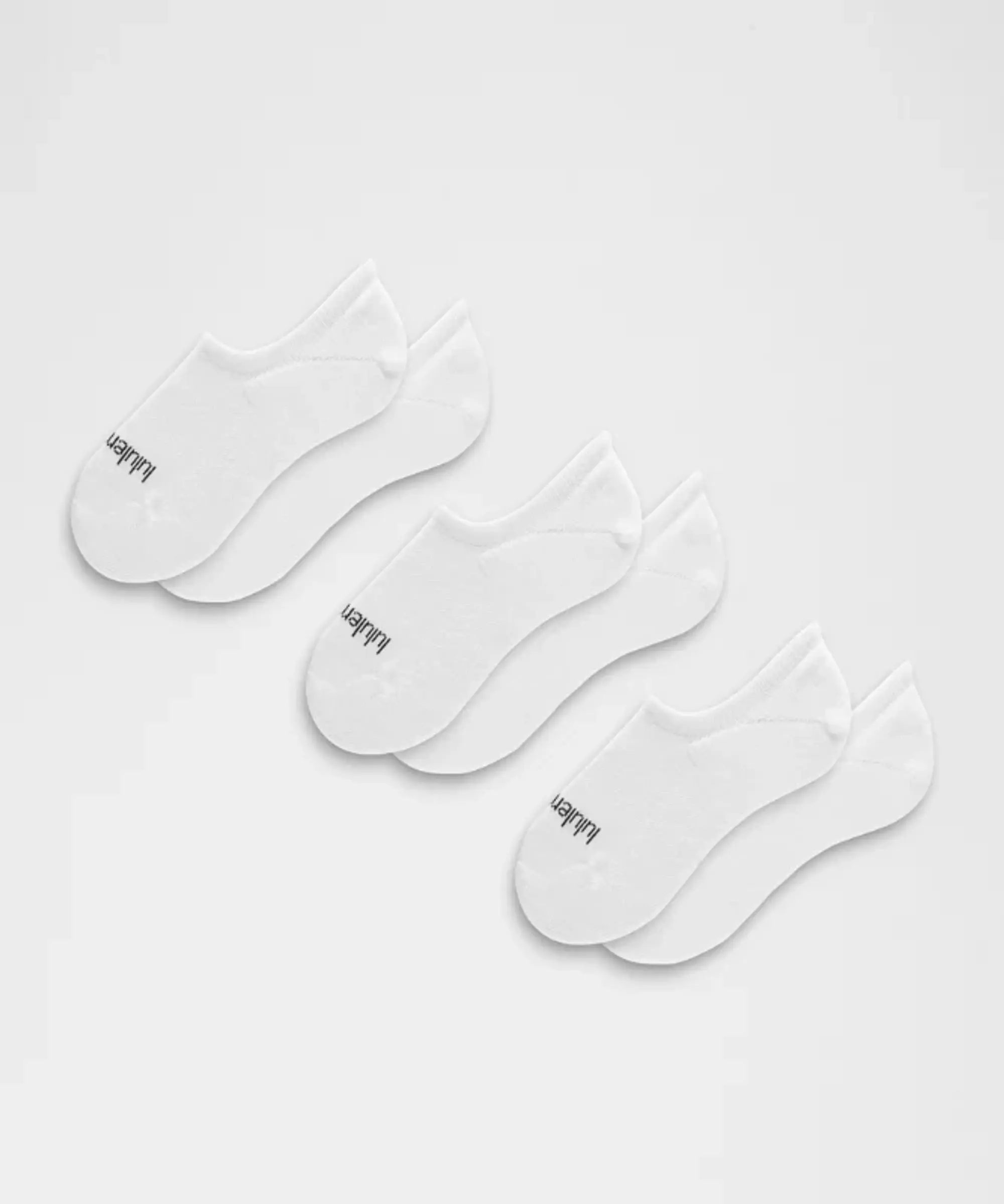 lululemon – Unisex Daily Essential No-Show Socks 3 Pack – Color White – Size L