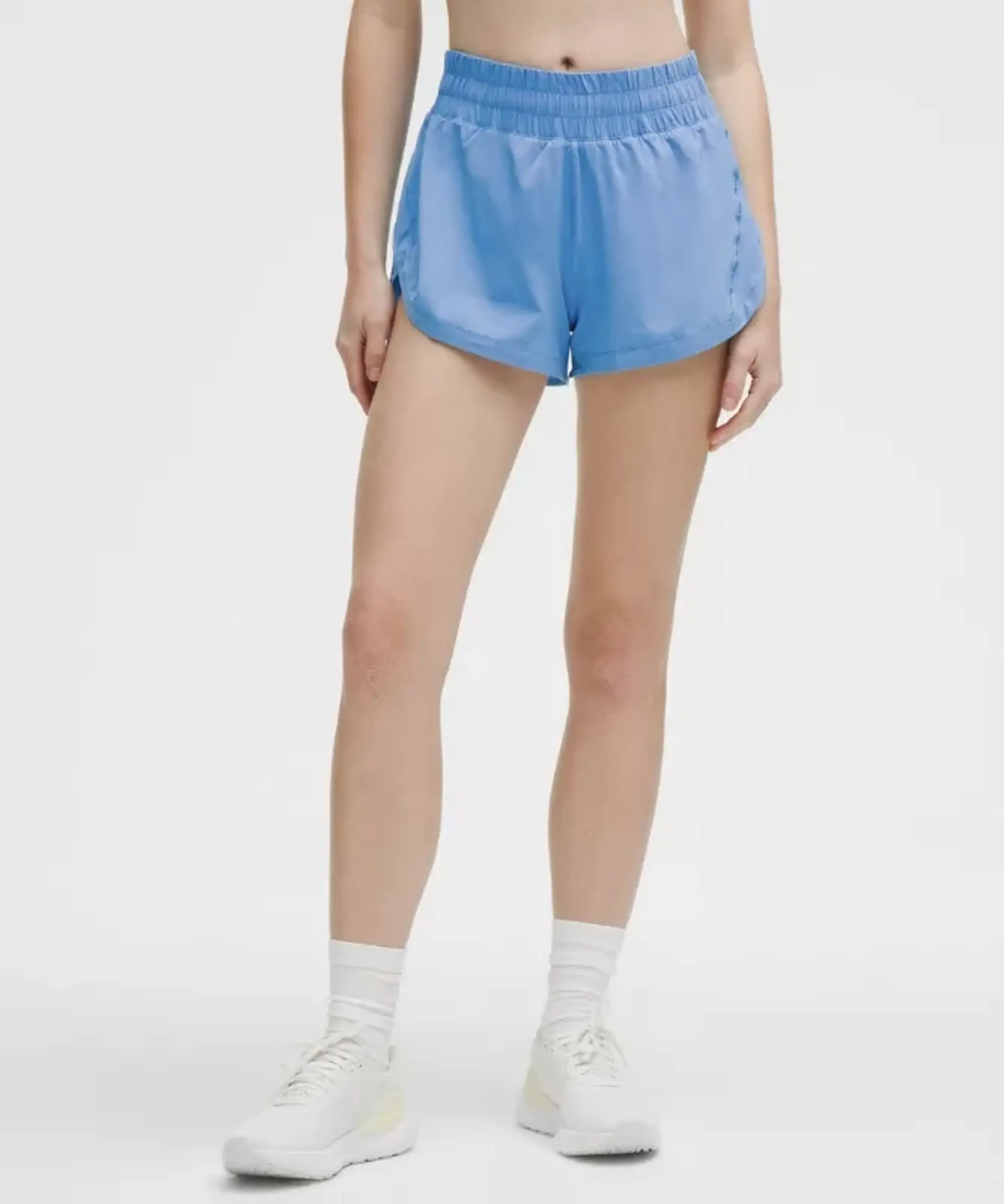 lululemon – Women's Track That High-Rise Lined Shorts – 3" – Color Blue – Size 0