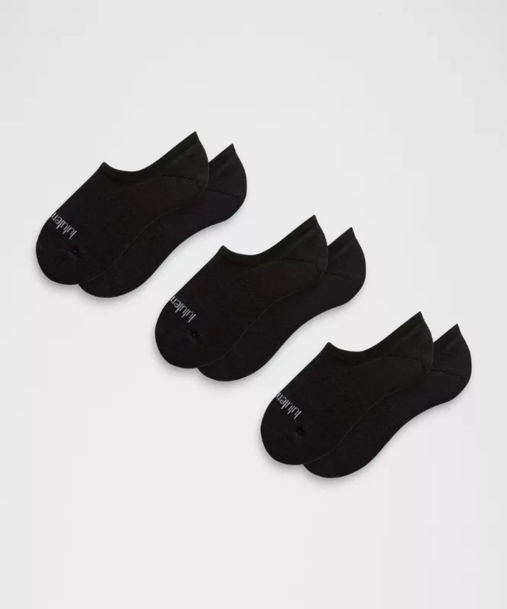 lululemon – Unisex Daily Essential No-Show Socks 3 Pack – Color Black – Size L