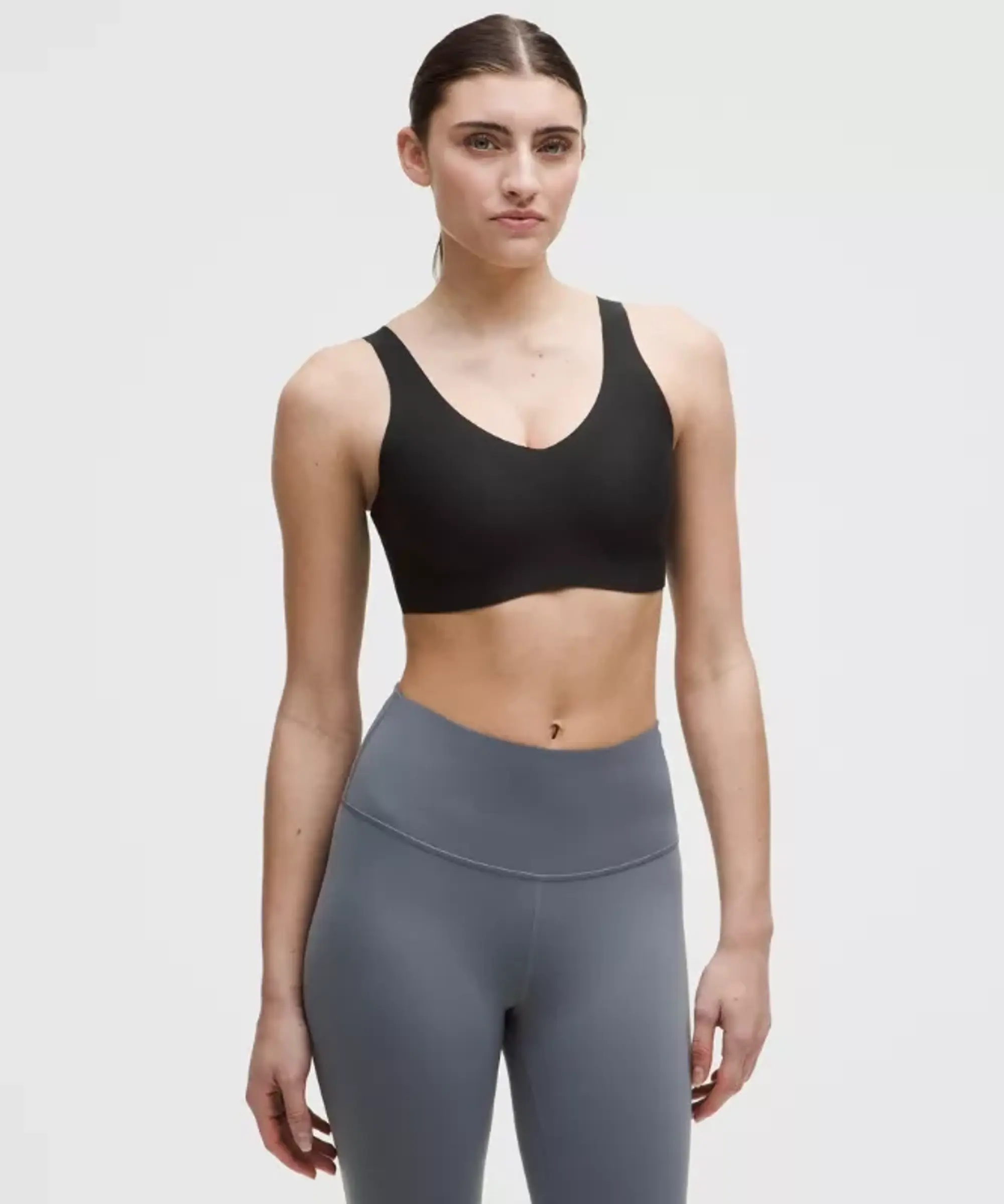 lululemon – Women's Glow Up Sports Bra Light Support, B/C Cup – Color Black – Size L
