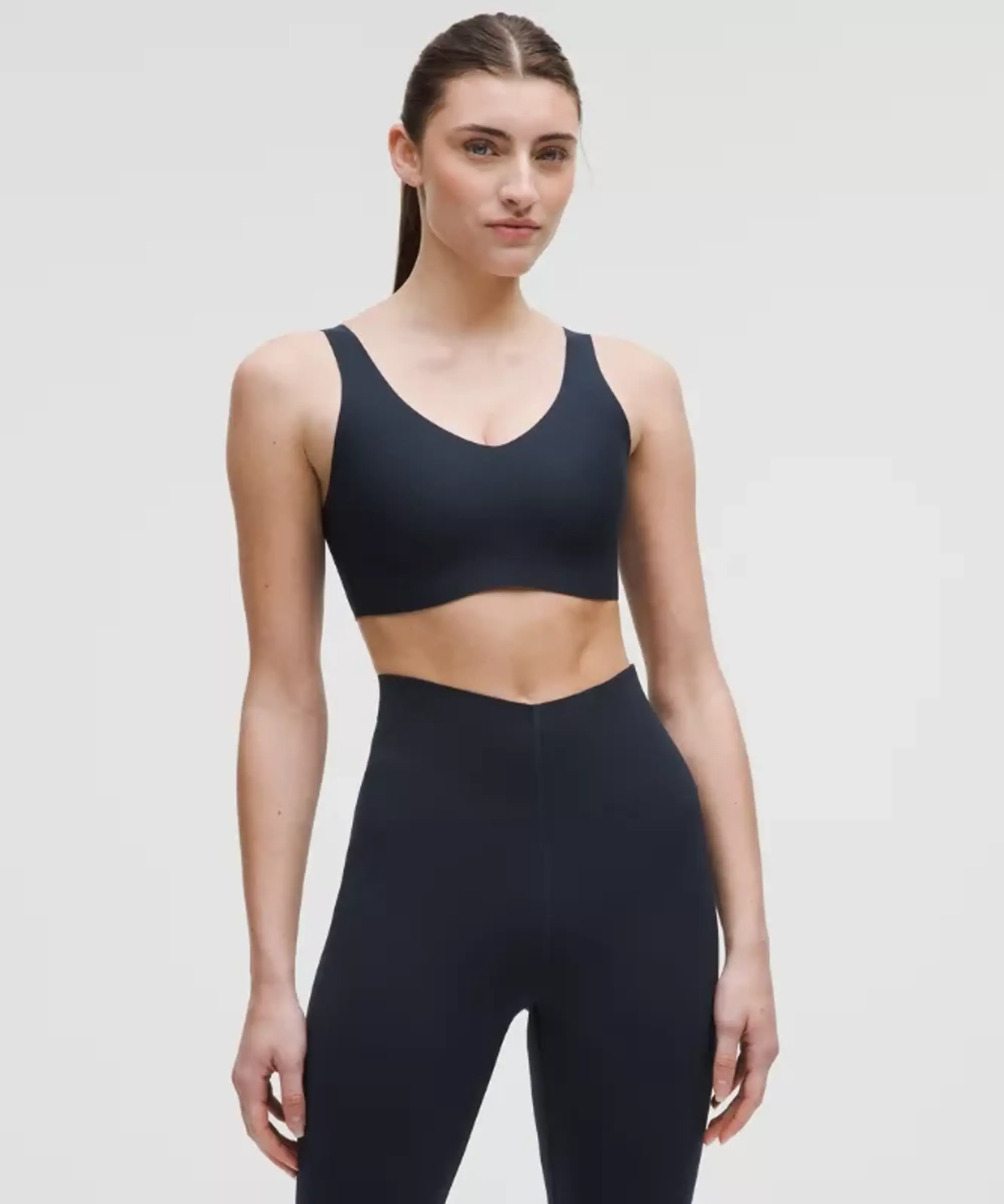 lululemon – Women's Glow Up Sports Bra Light Support, B/C Cup – Color Blue – Size L