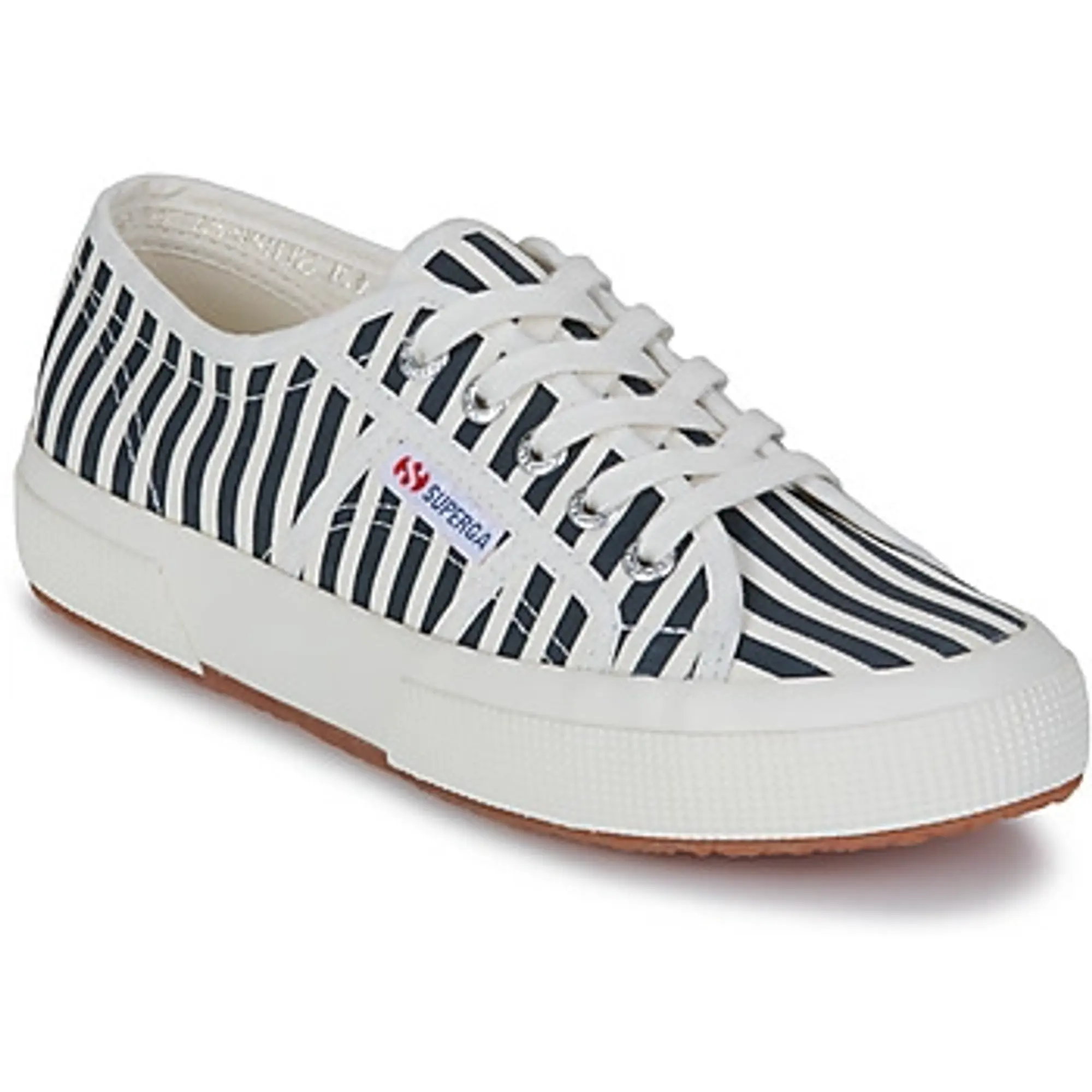 Superga  2750 STRIPES PRINT  women's Shoes (Trainers) in Blue