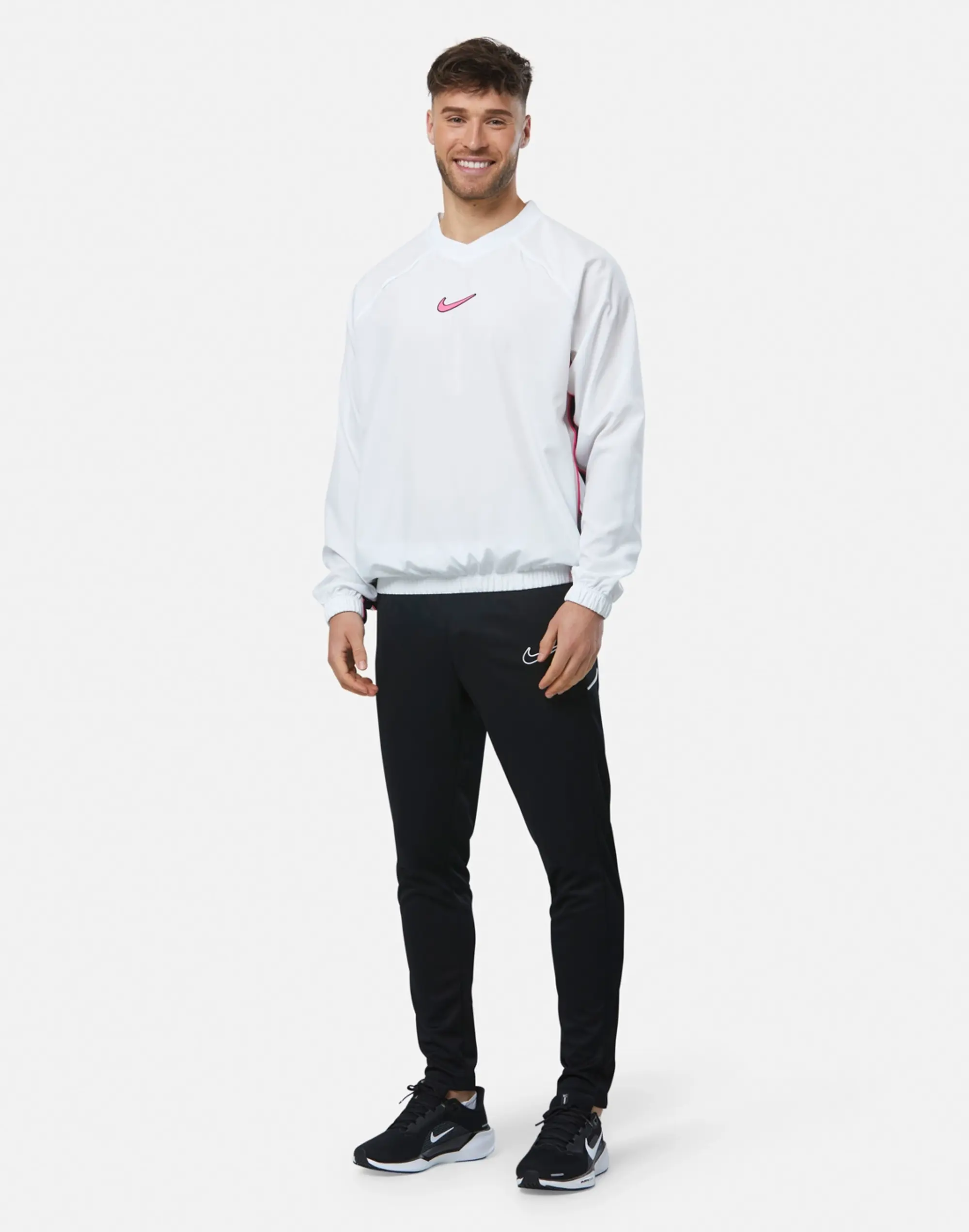 Men's Nike Academy Shell T-Shirt in Black/White 