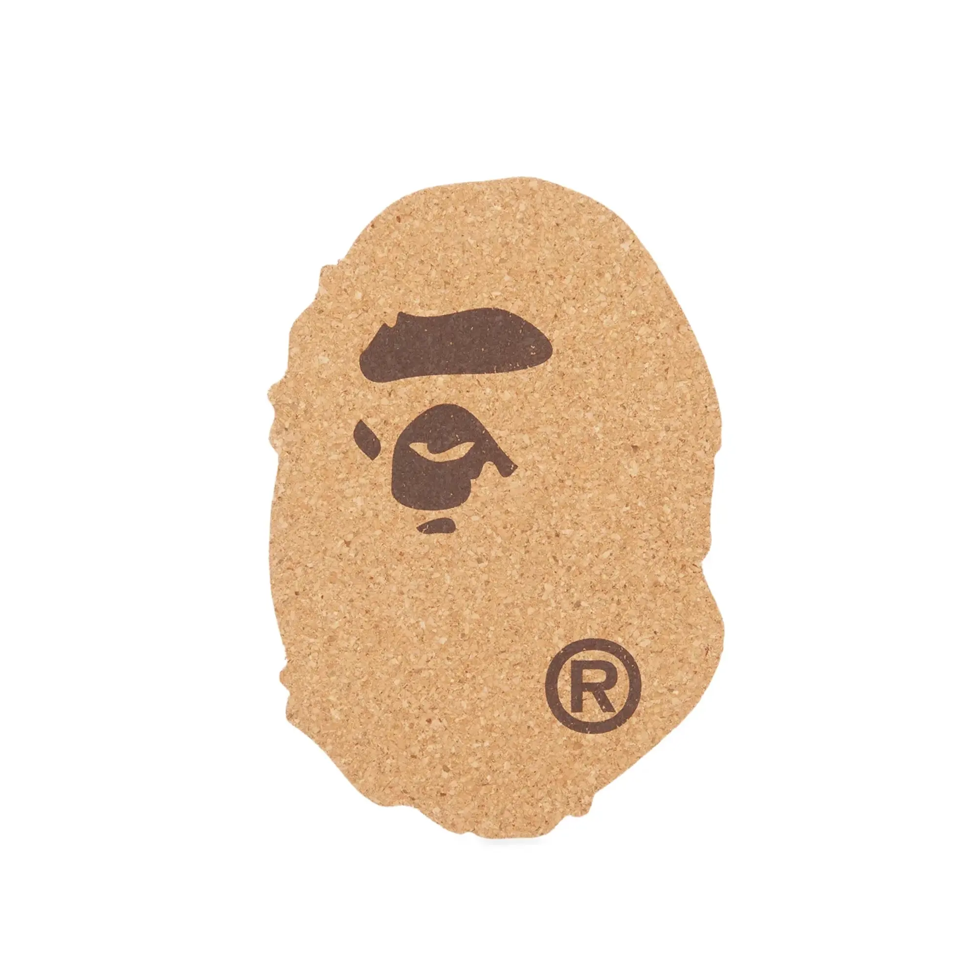 A Bathing Ape Men's Head Cork Coaster Beige