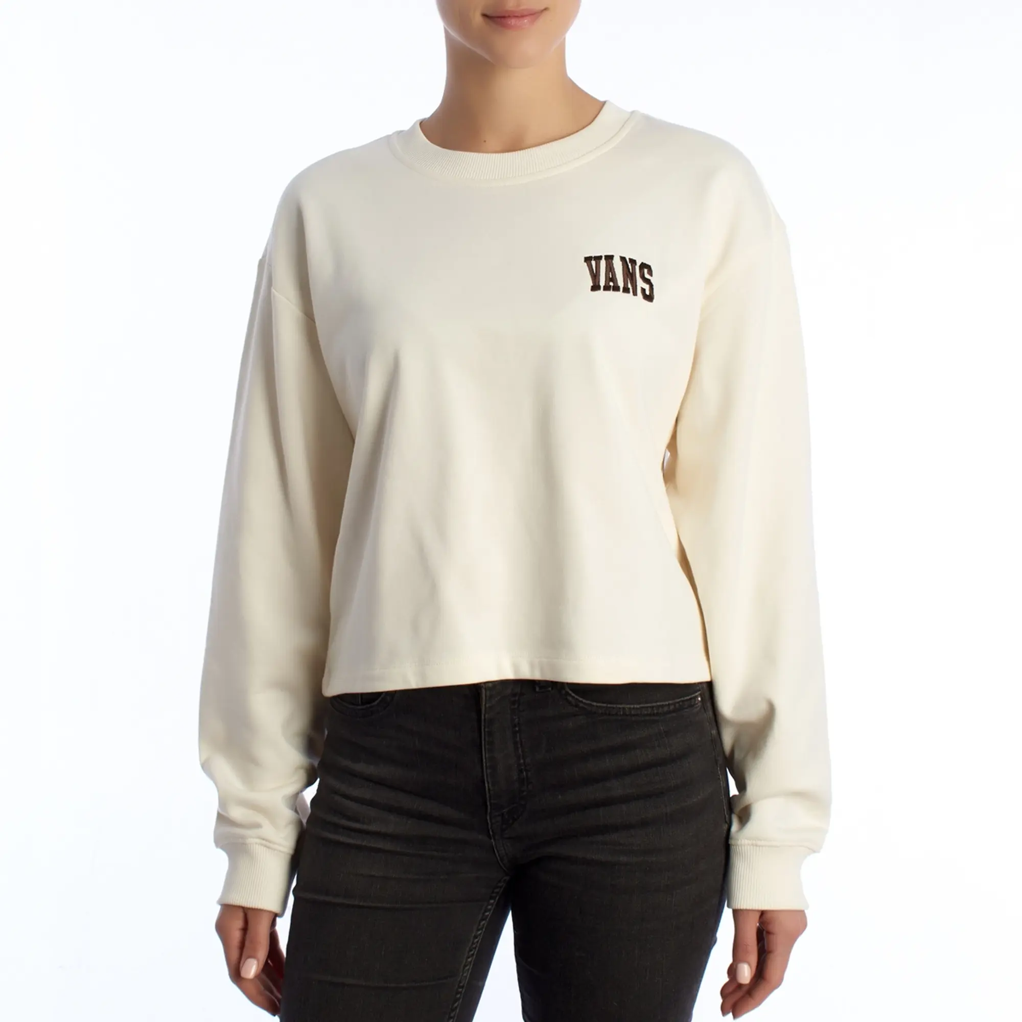 Vans  VN000EV53KS-WHITE  women's Sweatshirt in Kaki
