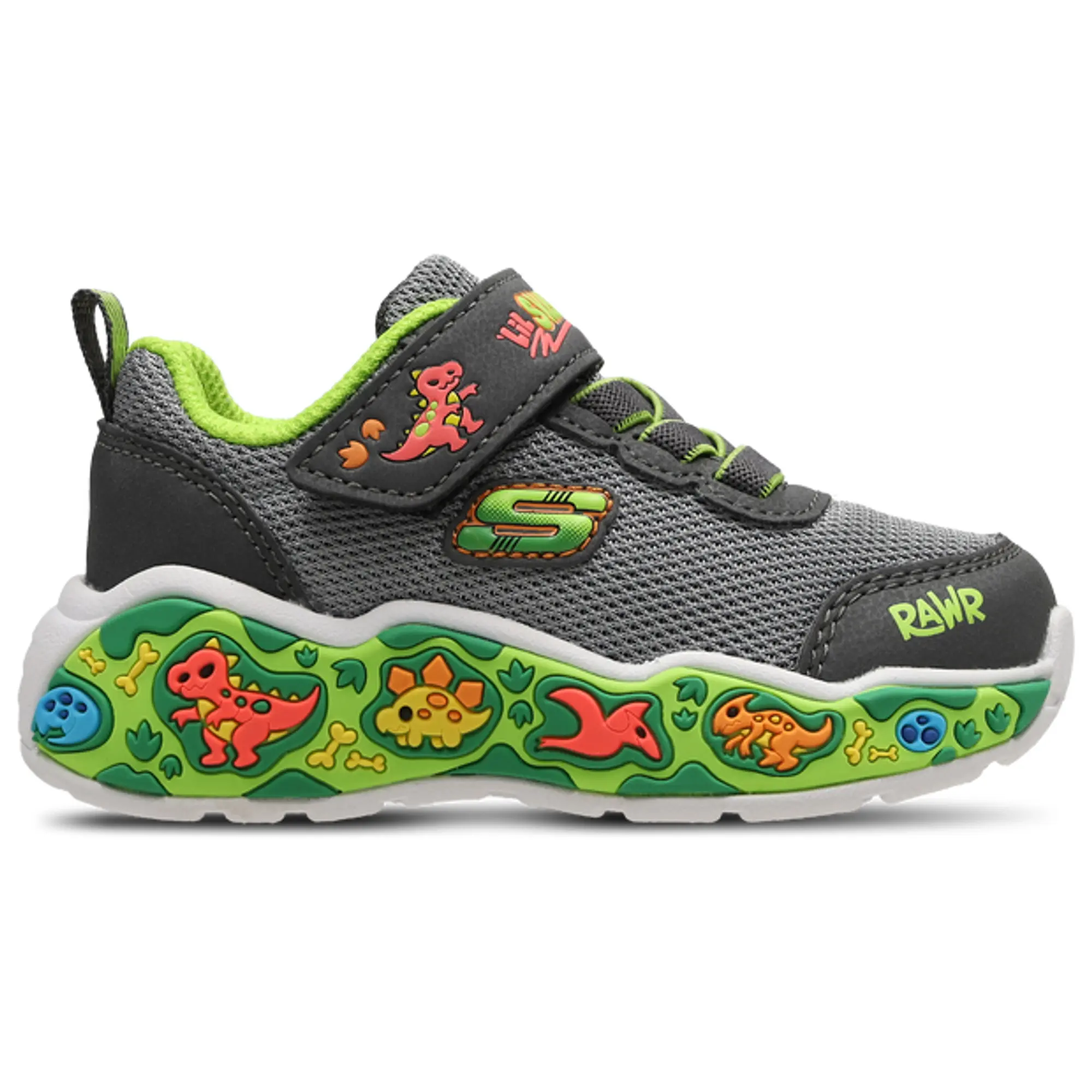 adidas Skechers Play Scene Sneaker in Charcoal/Lime