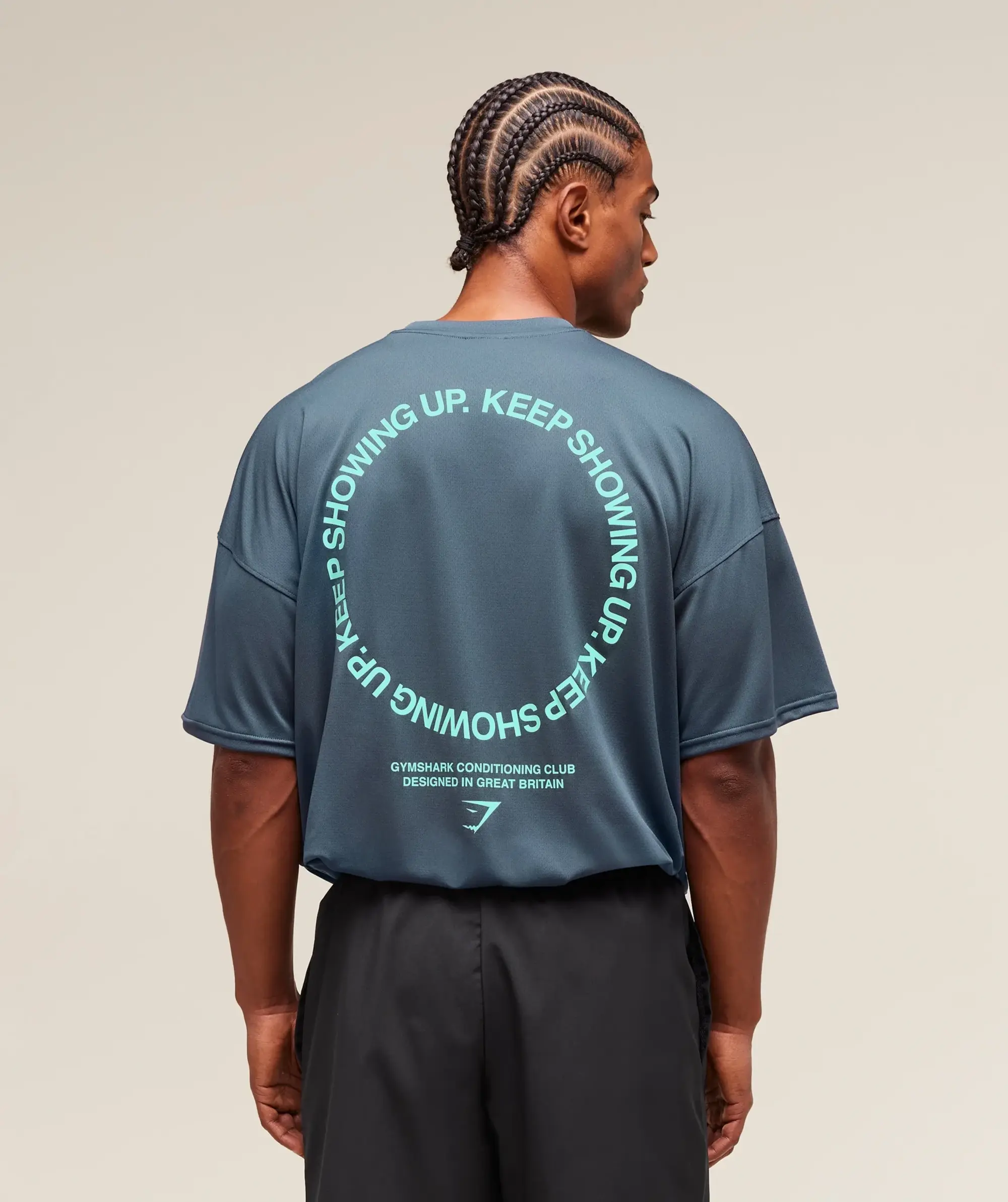  Keep Showing Up T-Shirt - Titanium Blue