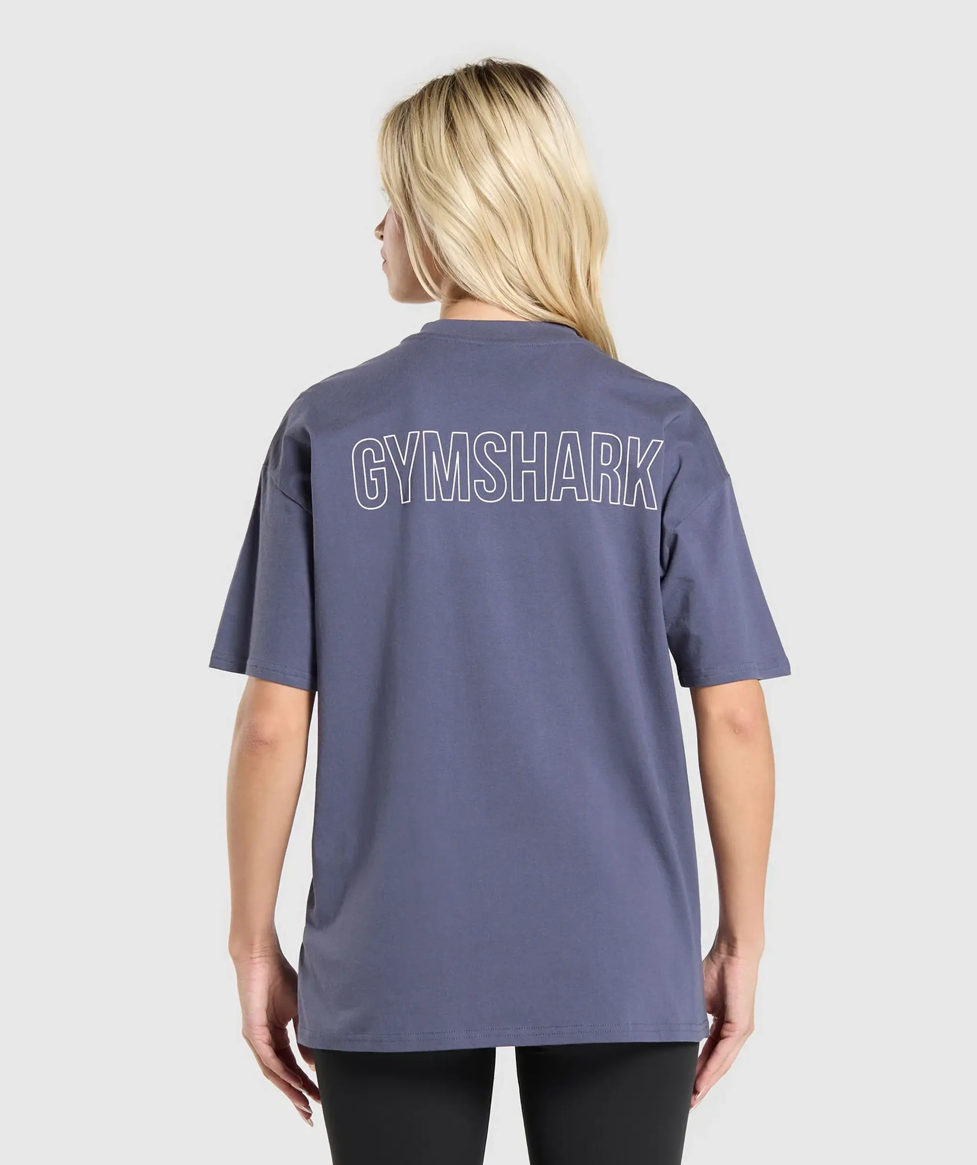 Trace Graphic Oversized T-Shirt - Weighted Purple
