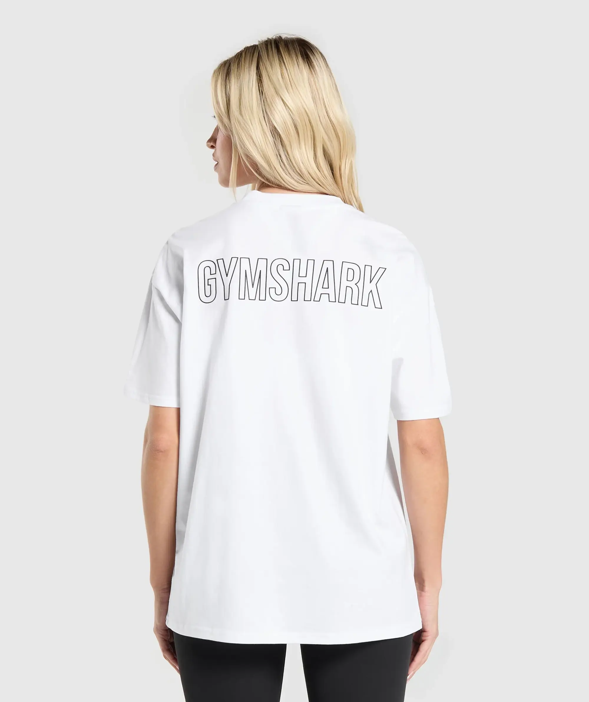  Trace Graphic Oversized T-Shirt - White