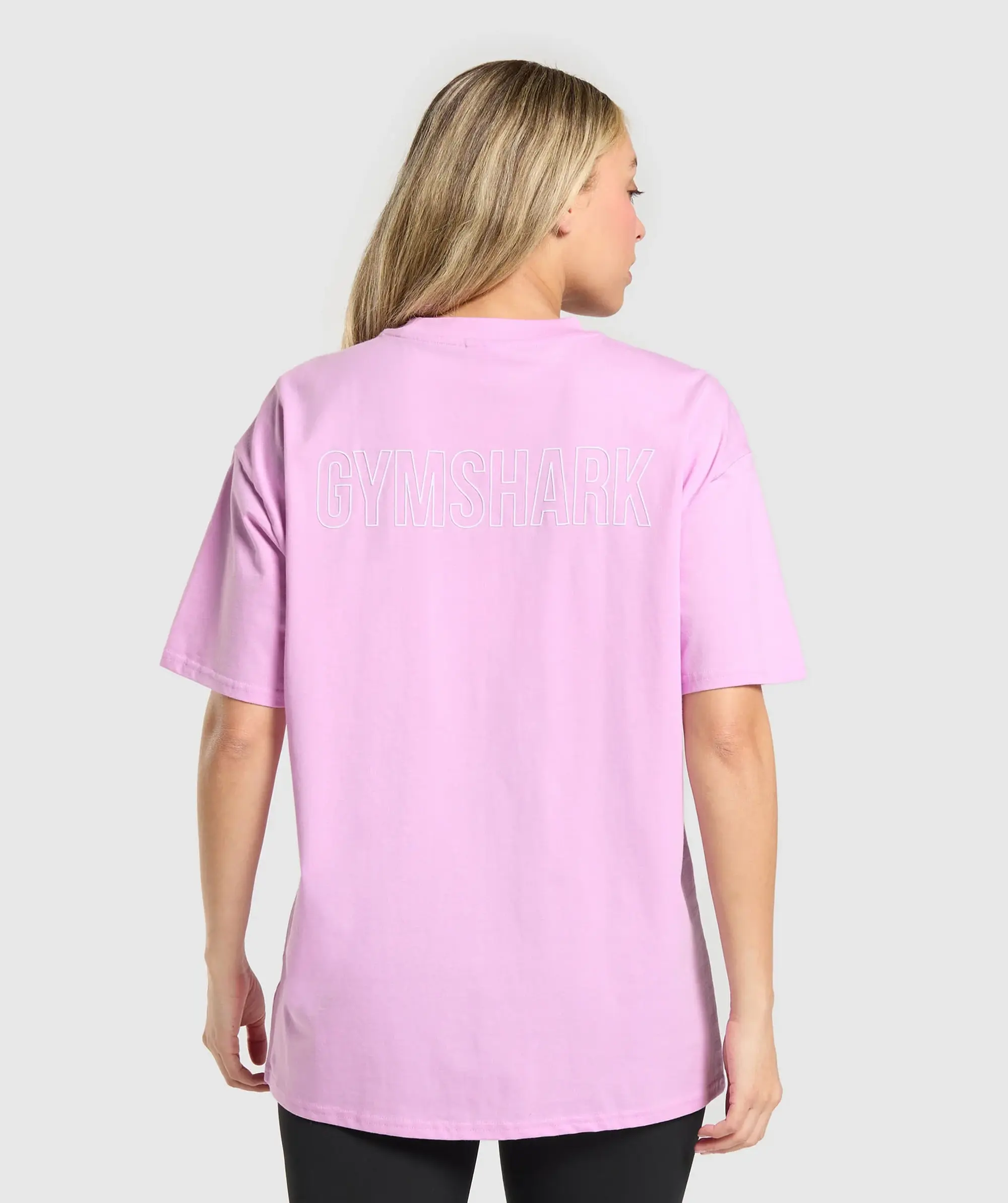  Trace Graphic Oversized T-Shirt - Sour Pink