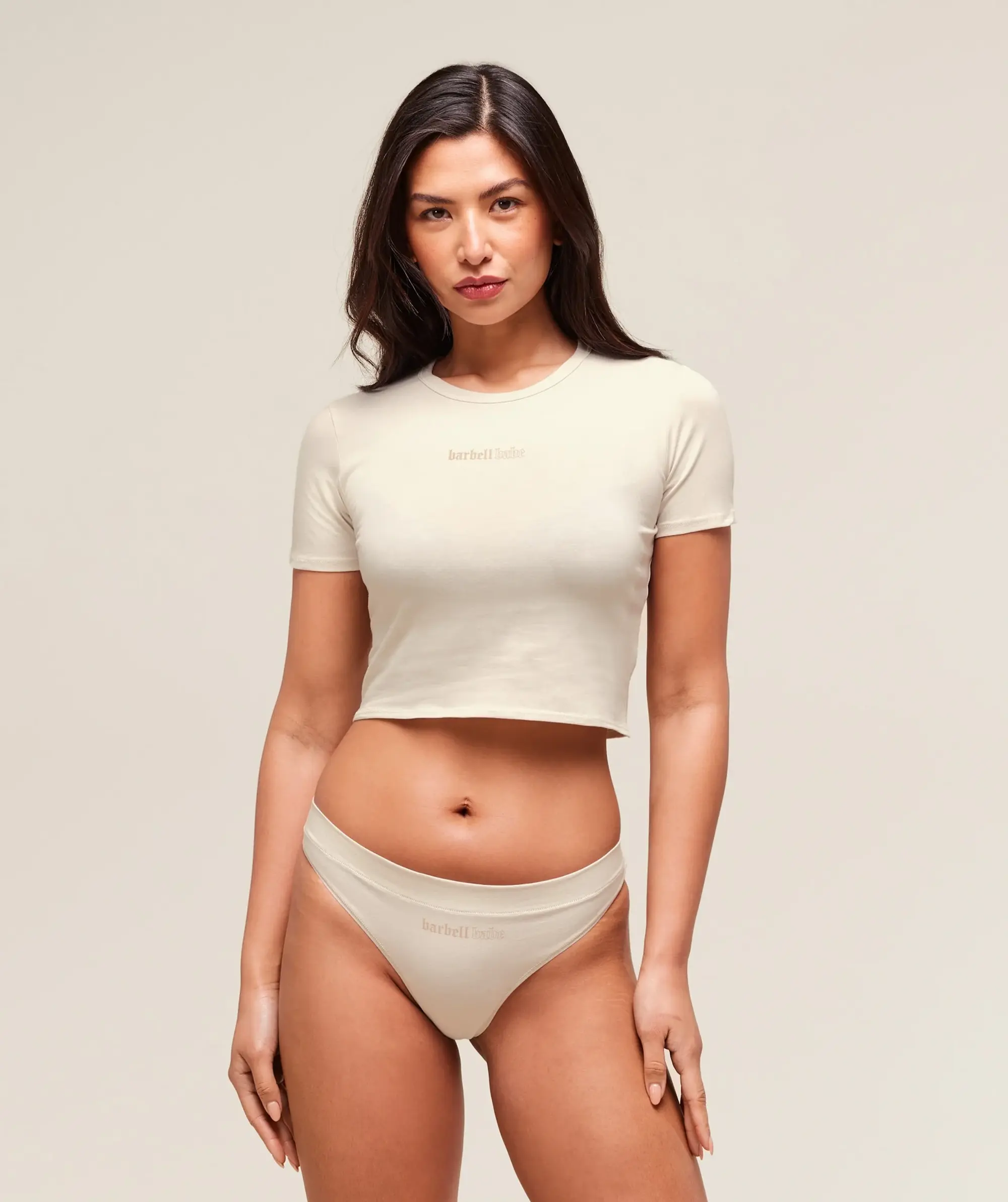  Cotton Graphic Midi T-Shirt - Oat White