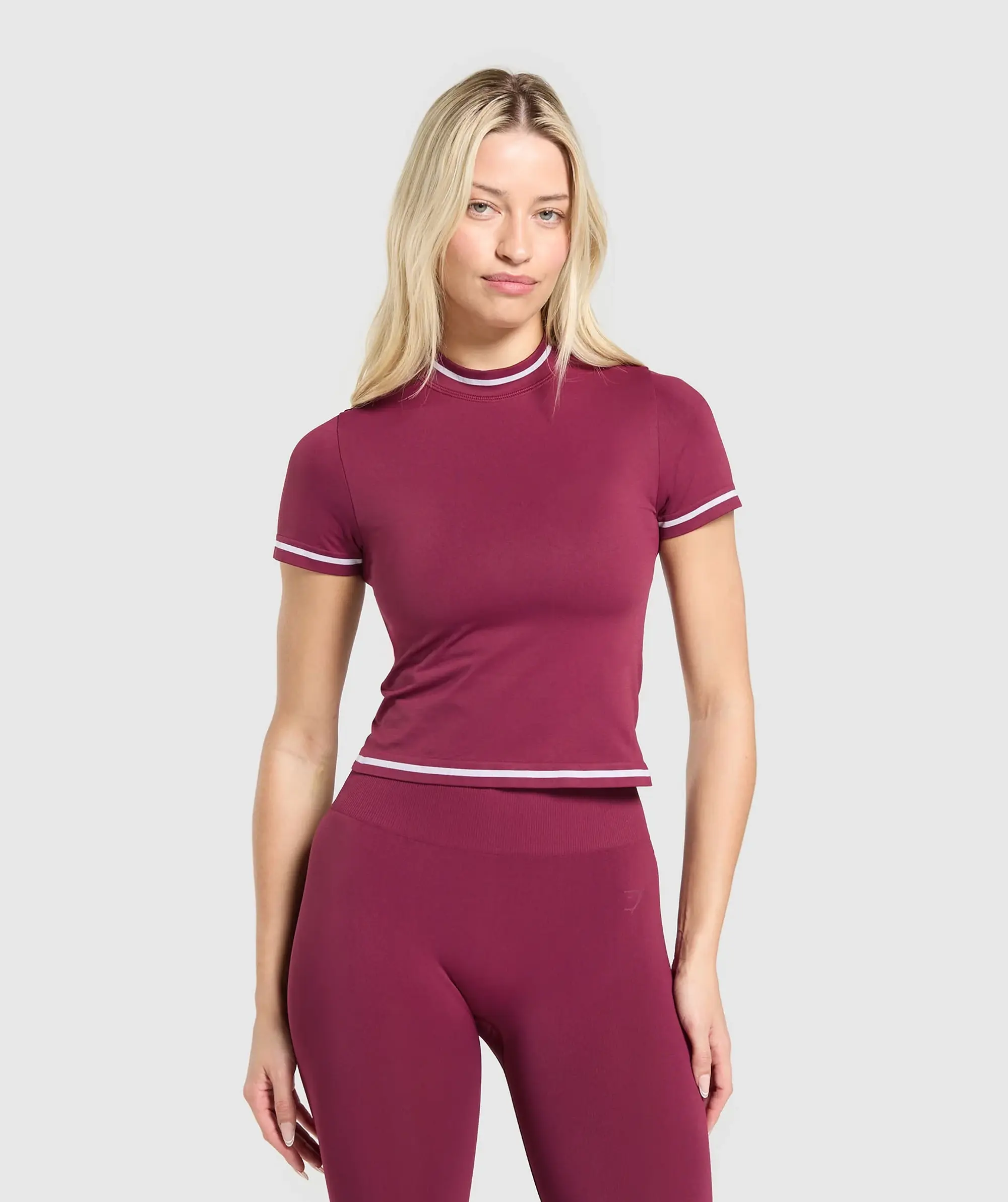  Contrast Seamless T-Shirt - Strong Pink