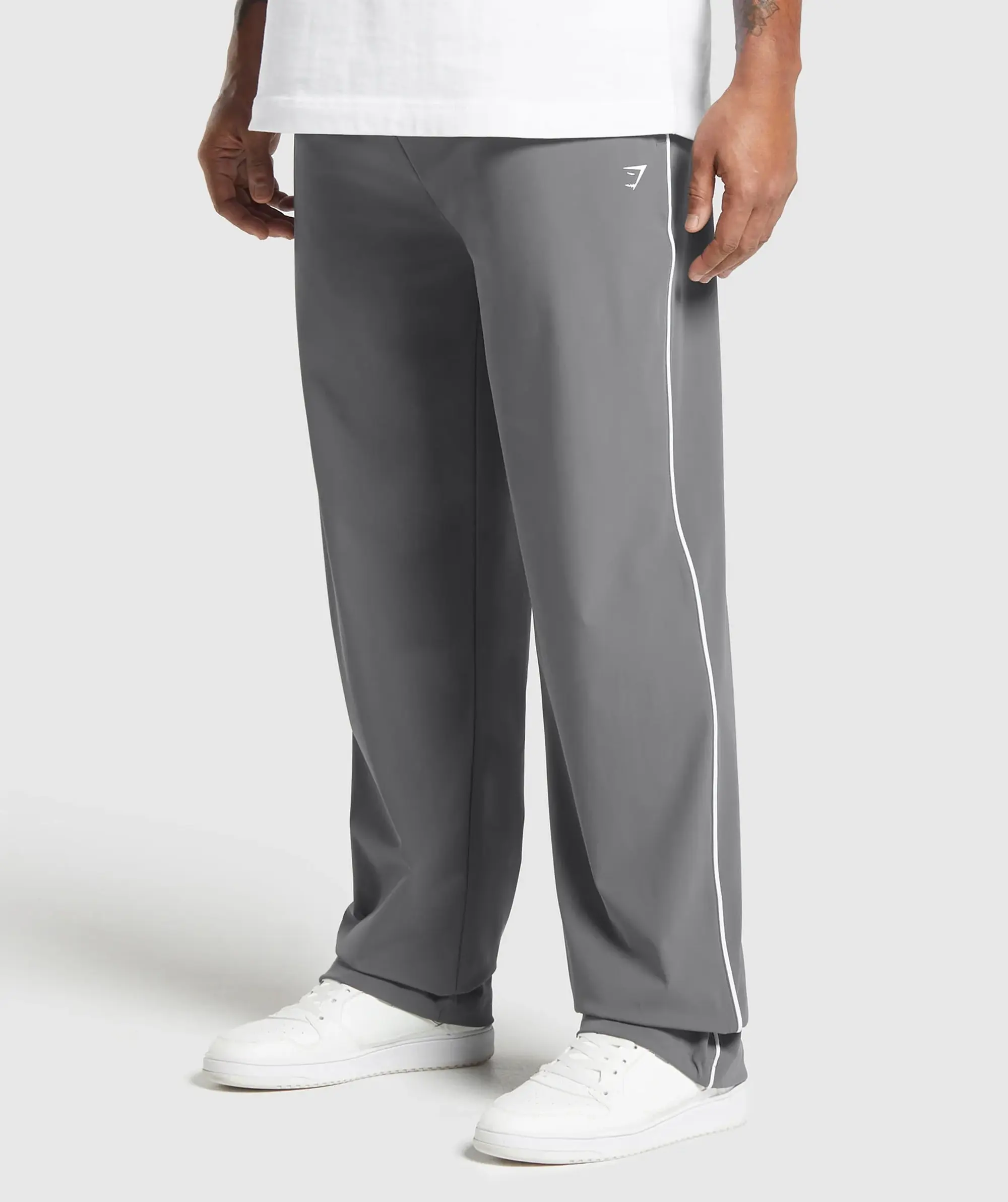  Contrast Straight Leg Pant - Pitch Grey