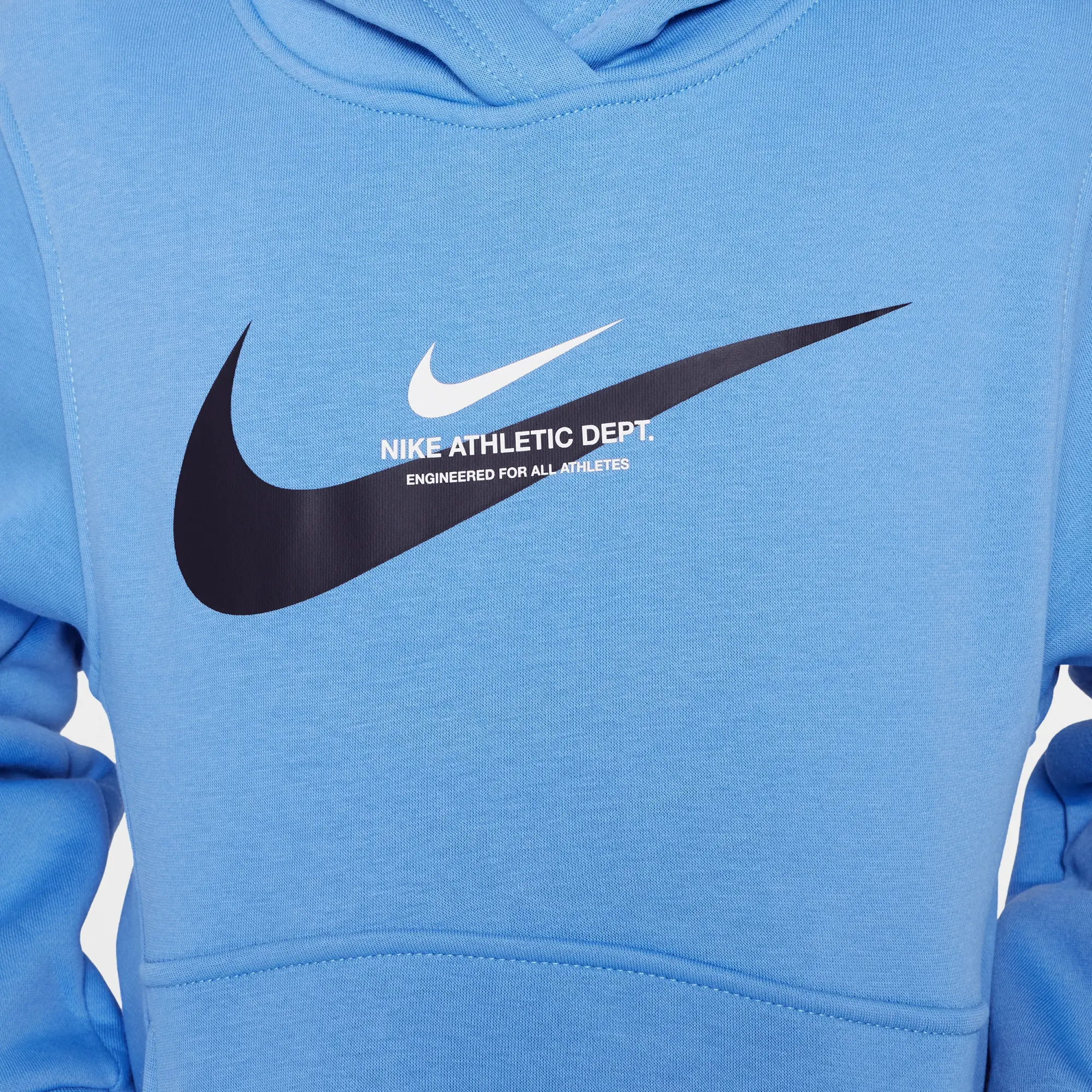 Nike Sportswear Older Kids' Fleece Pullover Hoodie - Blue - Cotton/Polyester