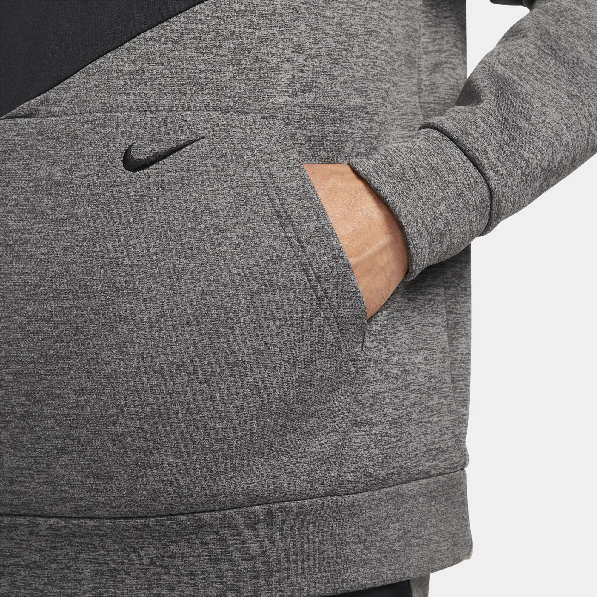 Nike Therma-FIT Men's Pullover Fitness Hoodie - Grey - Polyester