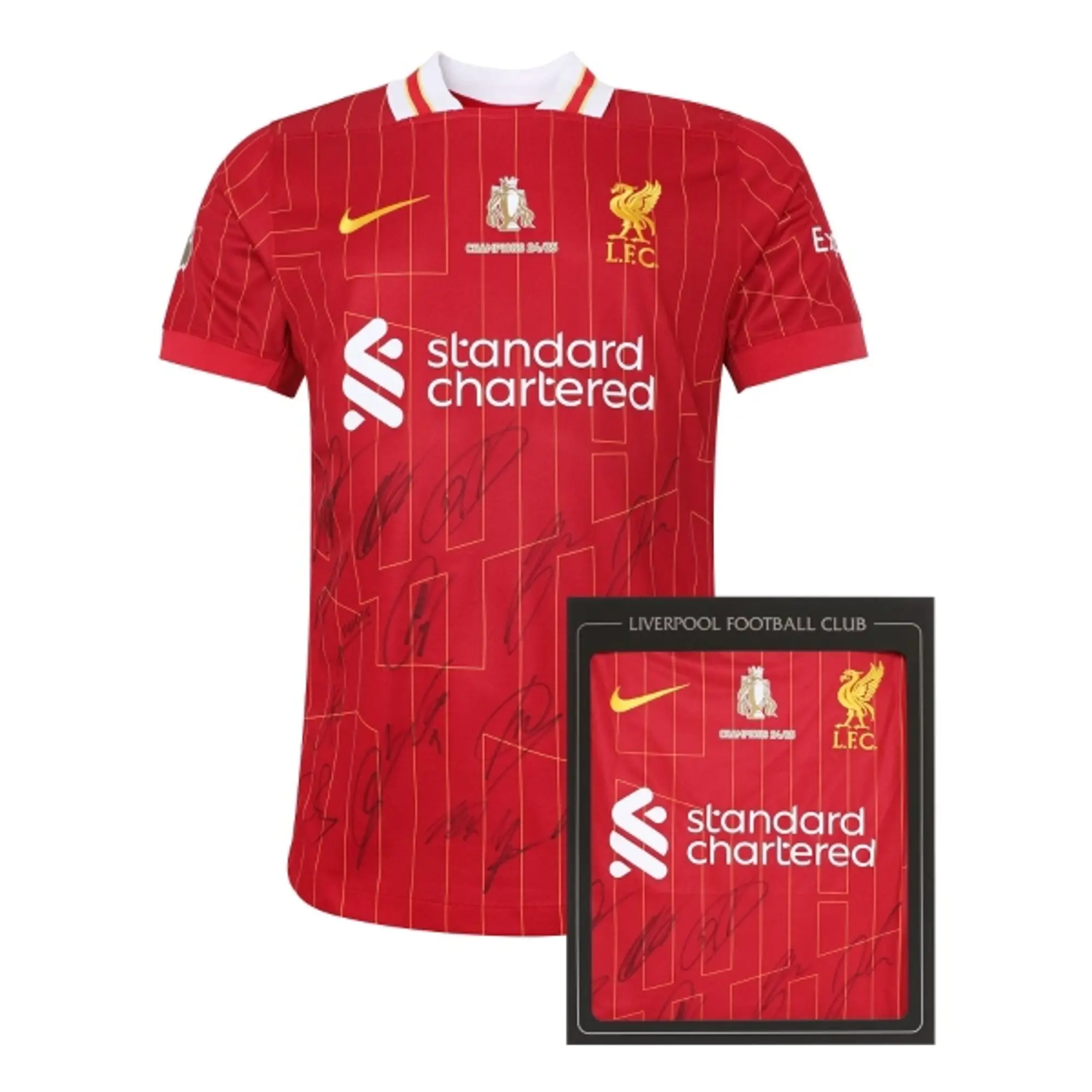 LFC Signed Champions 24/25 Squad Boxed Shirt