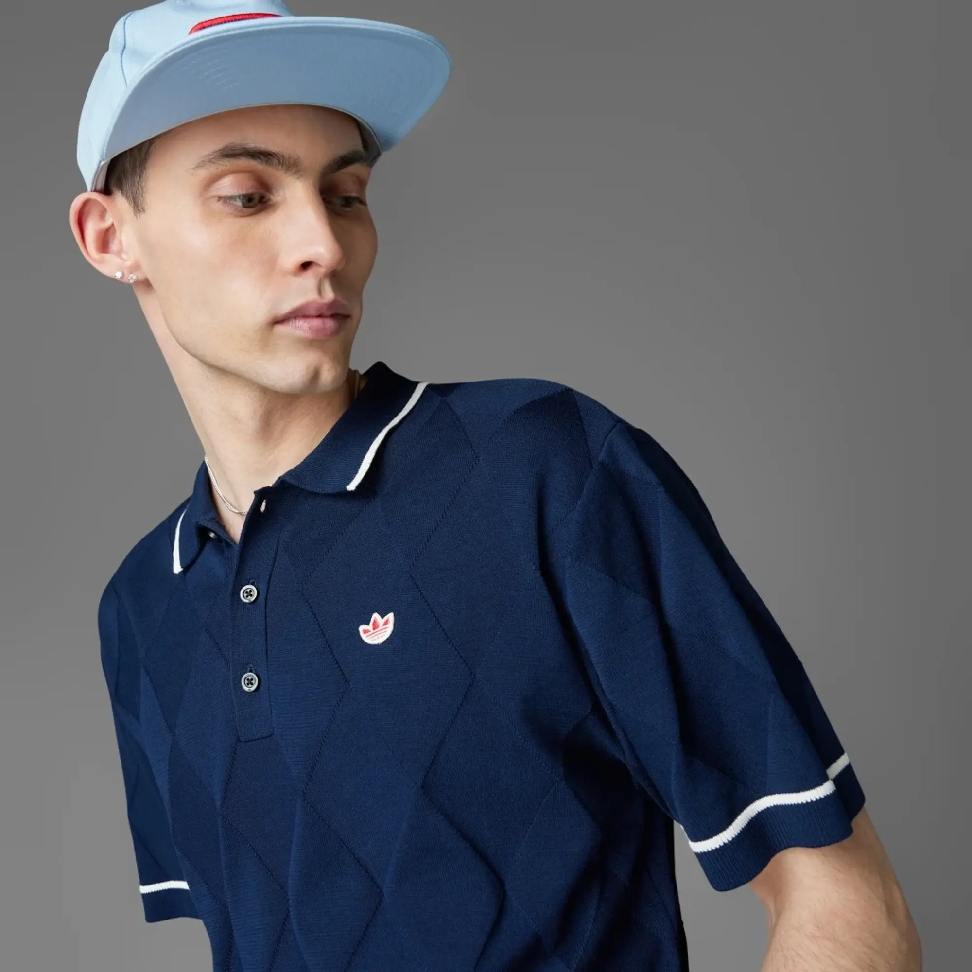 adidas Originals Argyle Knit Polo Shirt