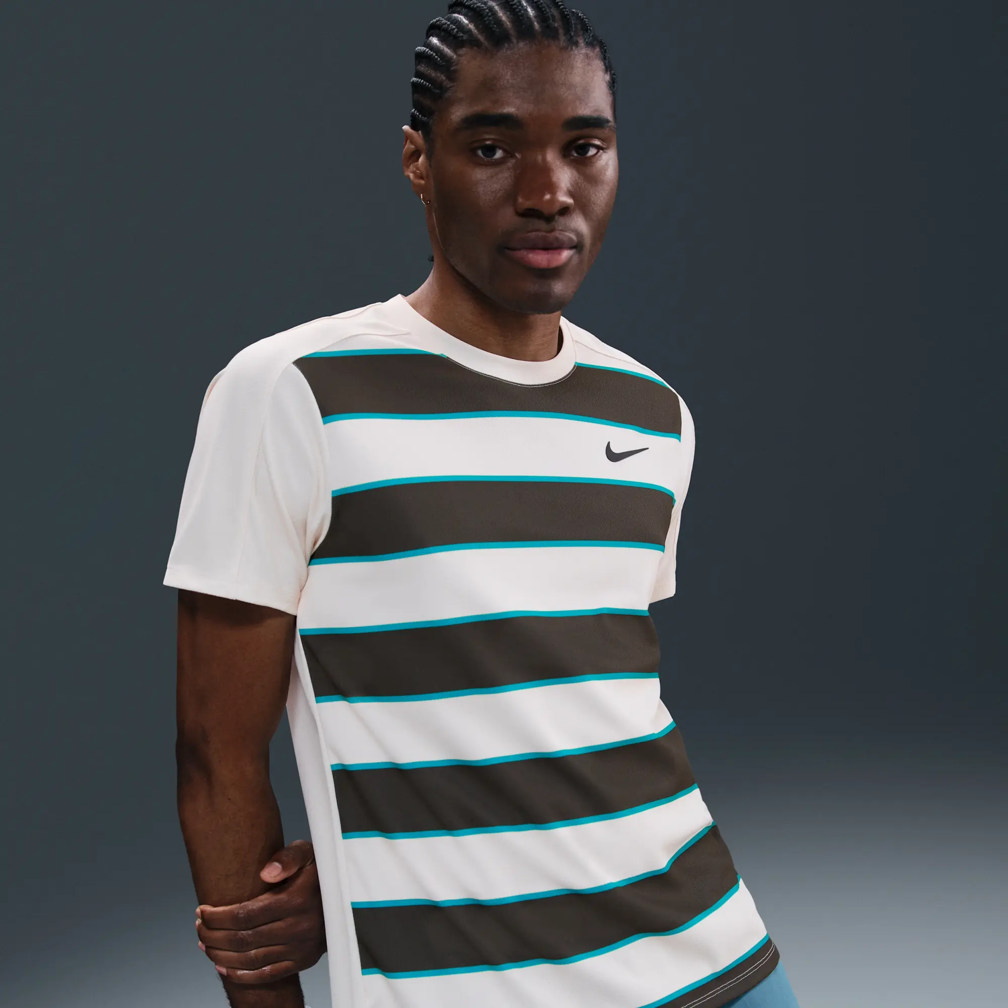 NikeCourt Slam Men's Dri-FIT ADV Tennis Top - Brown - Sustainable Materials