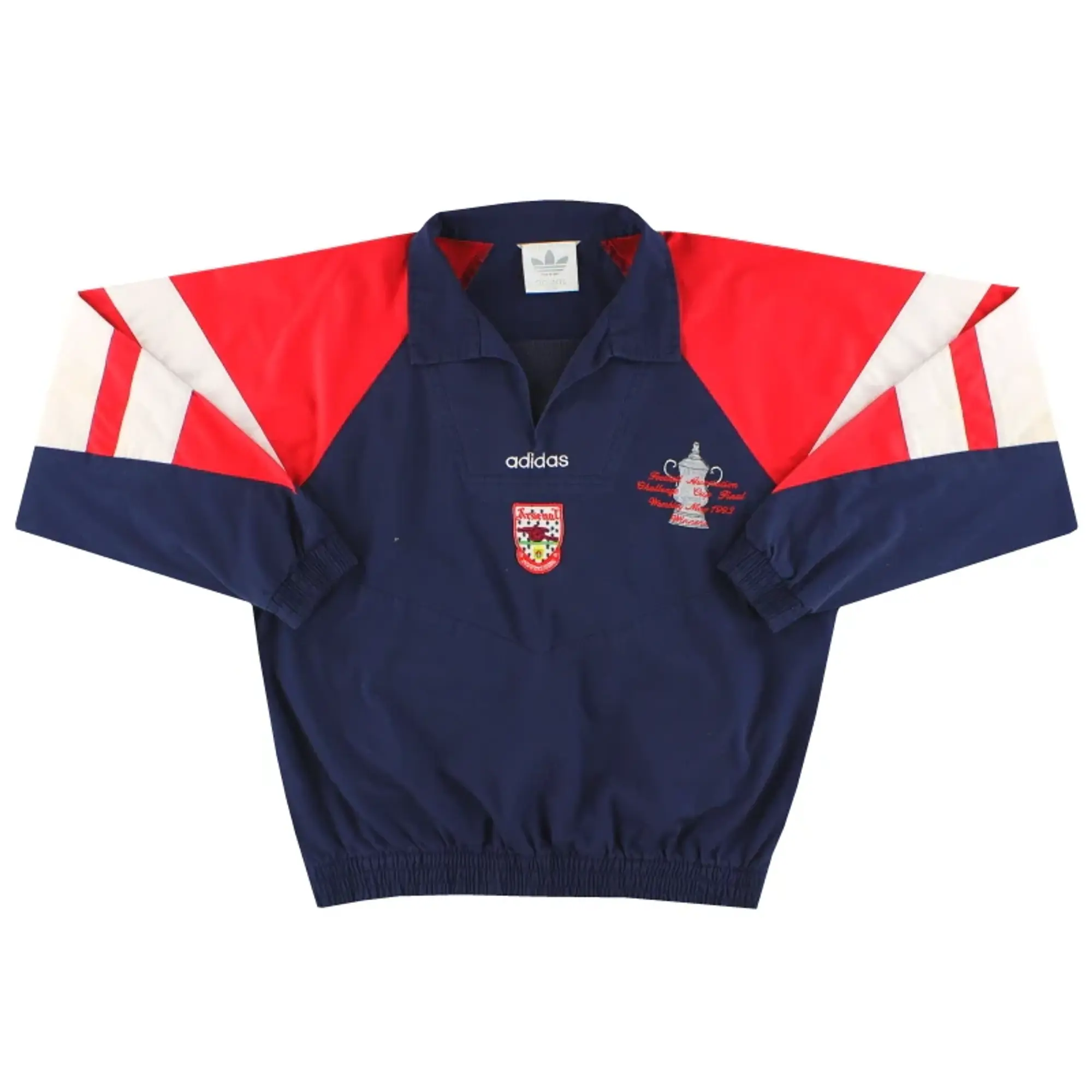 1993 Arsenal adidas 'FA Cup Winners' Drill Top M - Arsenal / Very Good / Medium