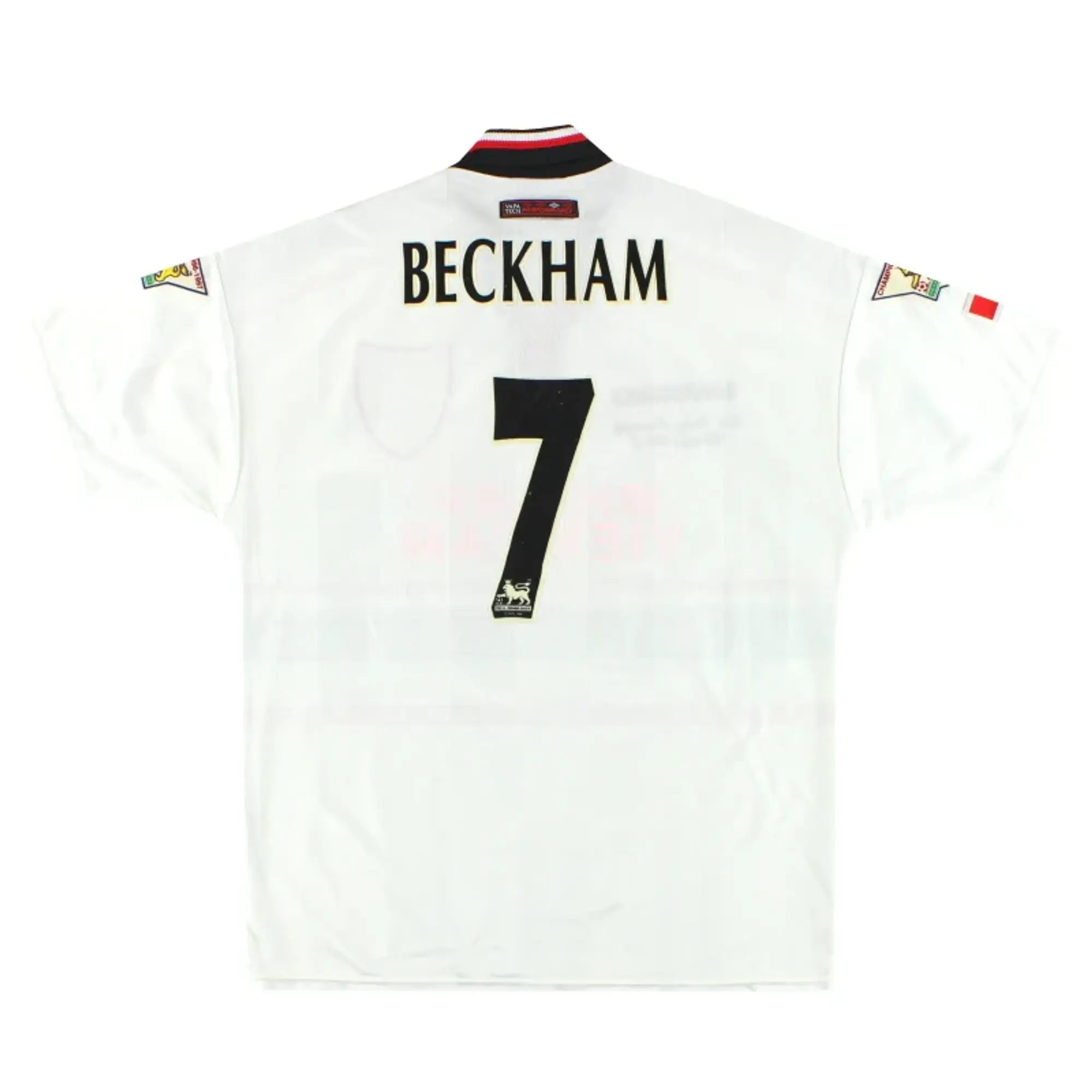 1997-99 Manchester United Umbro 'Champions' Away Shirt Beckham #7 L - Manchester United / Excellent / Large