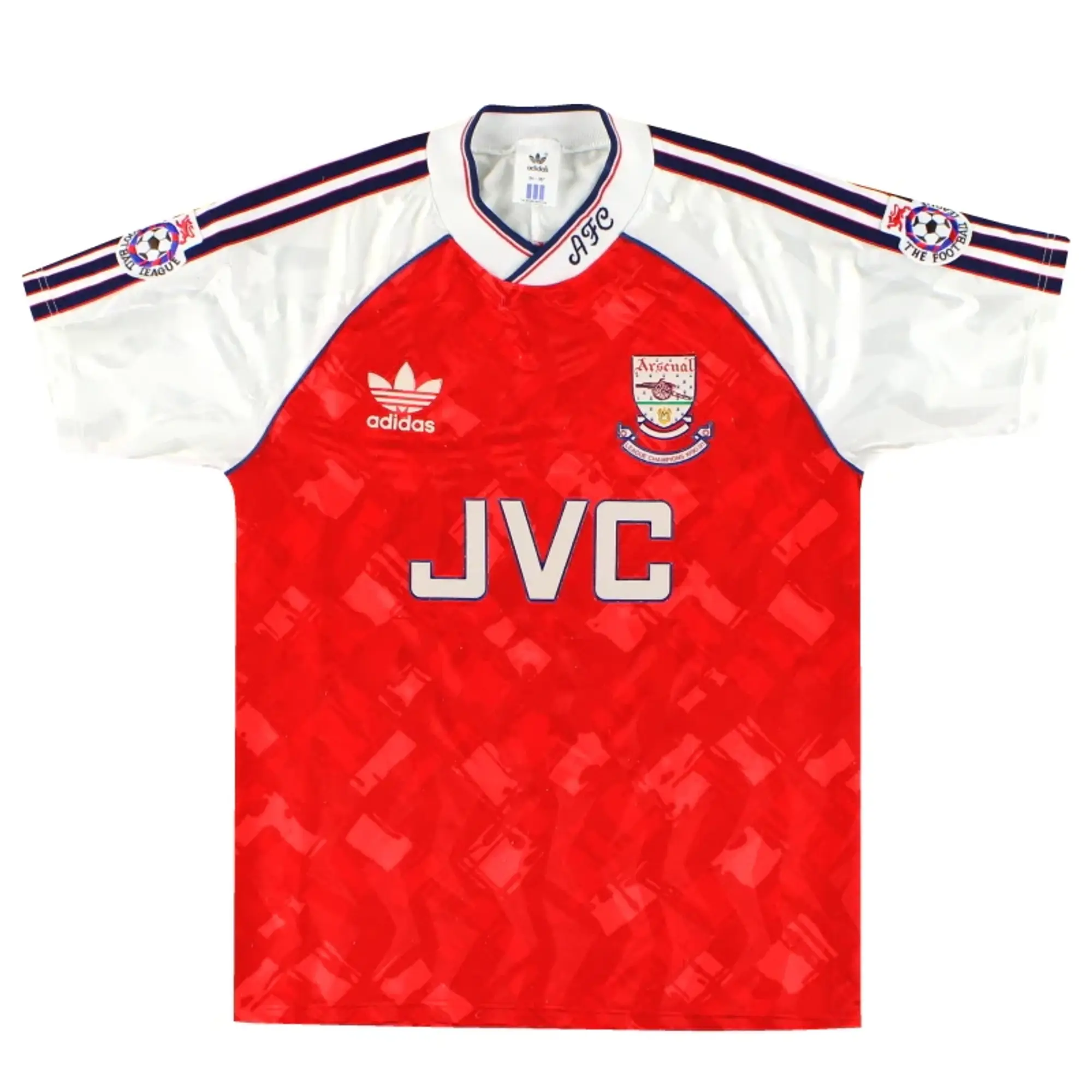 1990-92 Arsenal adidas 'Champions' Home Shirt S - Arsenal / Very good / Small